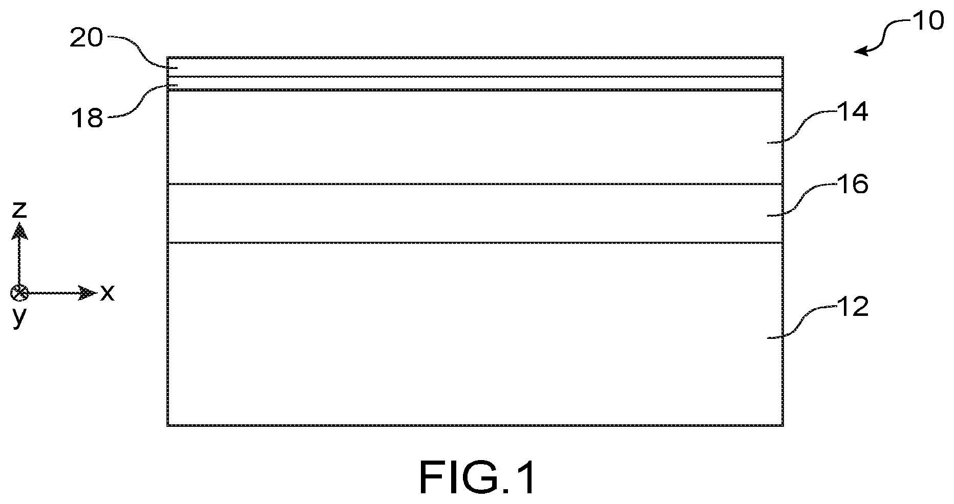 Patent US12328976 — Light-emitting diode comprising a hybrid structure formed of layers and nanowire — Figure 1