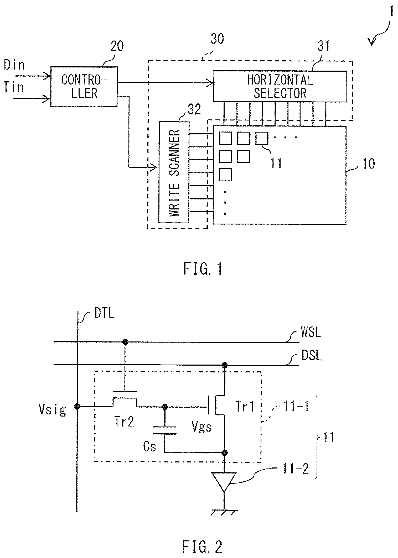 Patent US12328991 — Light-emitting panel, having a specific arrangement of pixels, electronic apparatus, and method of manufacturing light-emitting panel — Figure 1