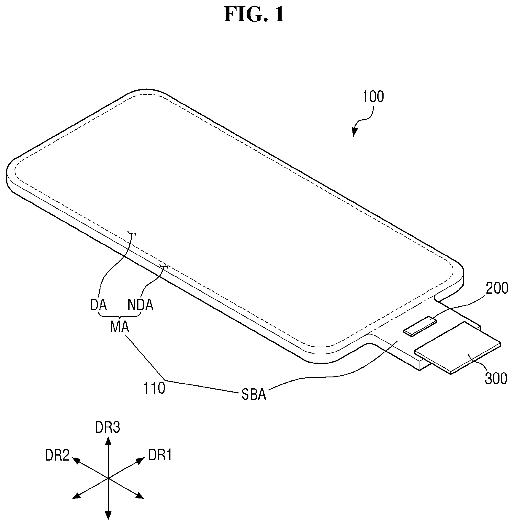 Patent US12329003 — Display device — Figure 1