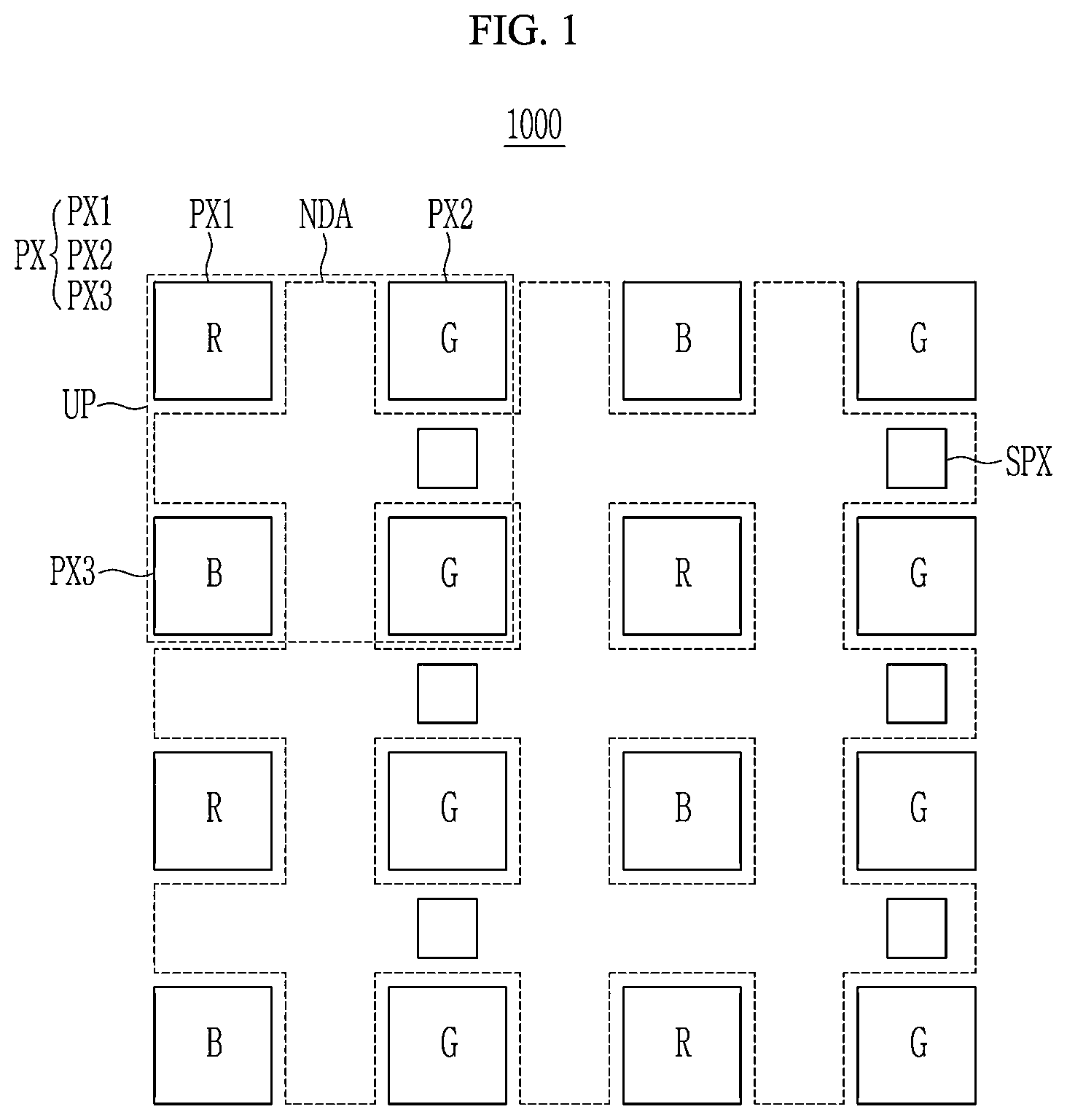Patent US12329015 — Sensor embedded display panel and electronic device — Figure 1