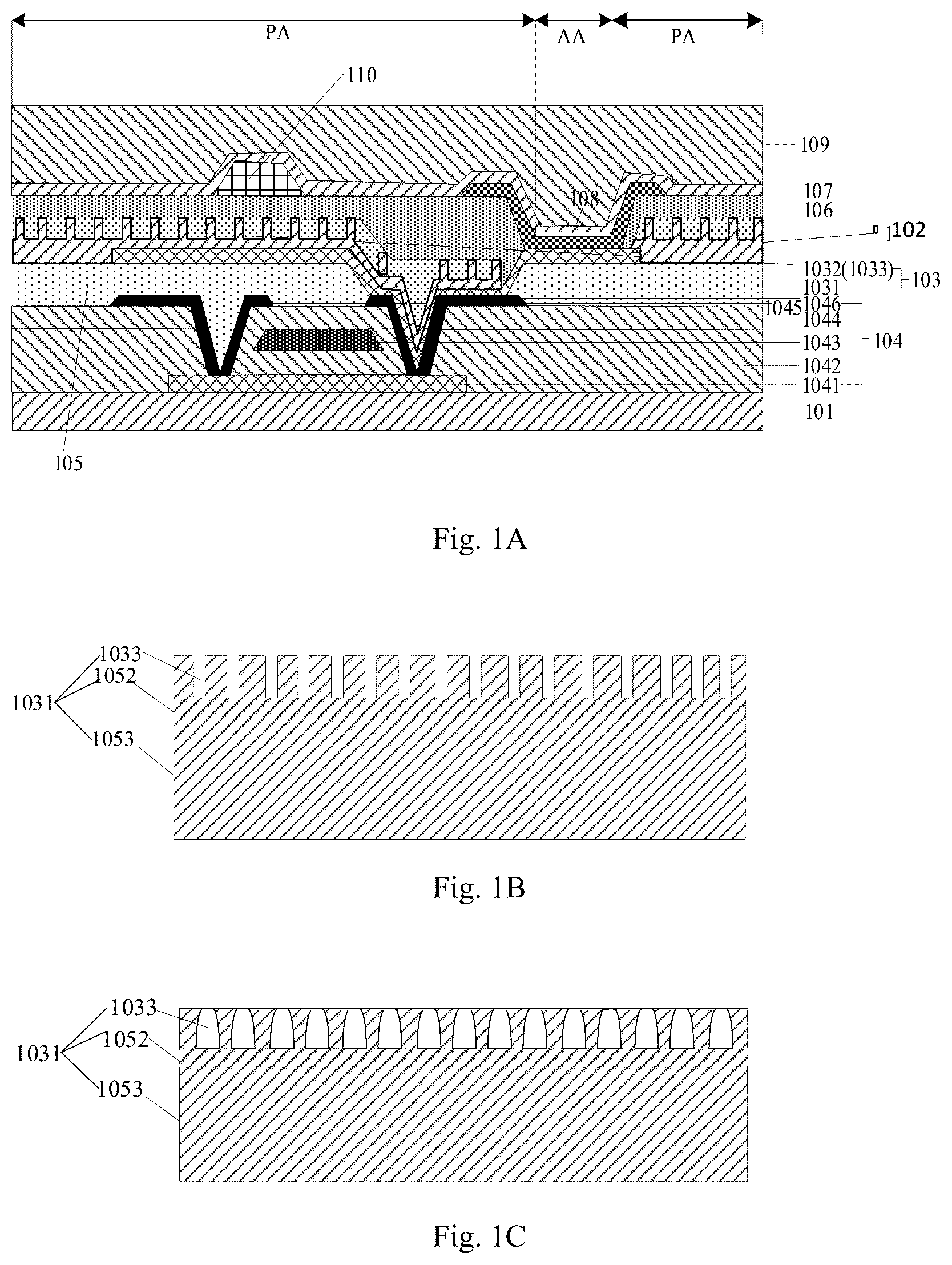 Patent US12329020 — Display substrate, manufacturing method thereof and display apparatus — Figure 1
