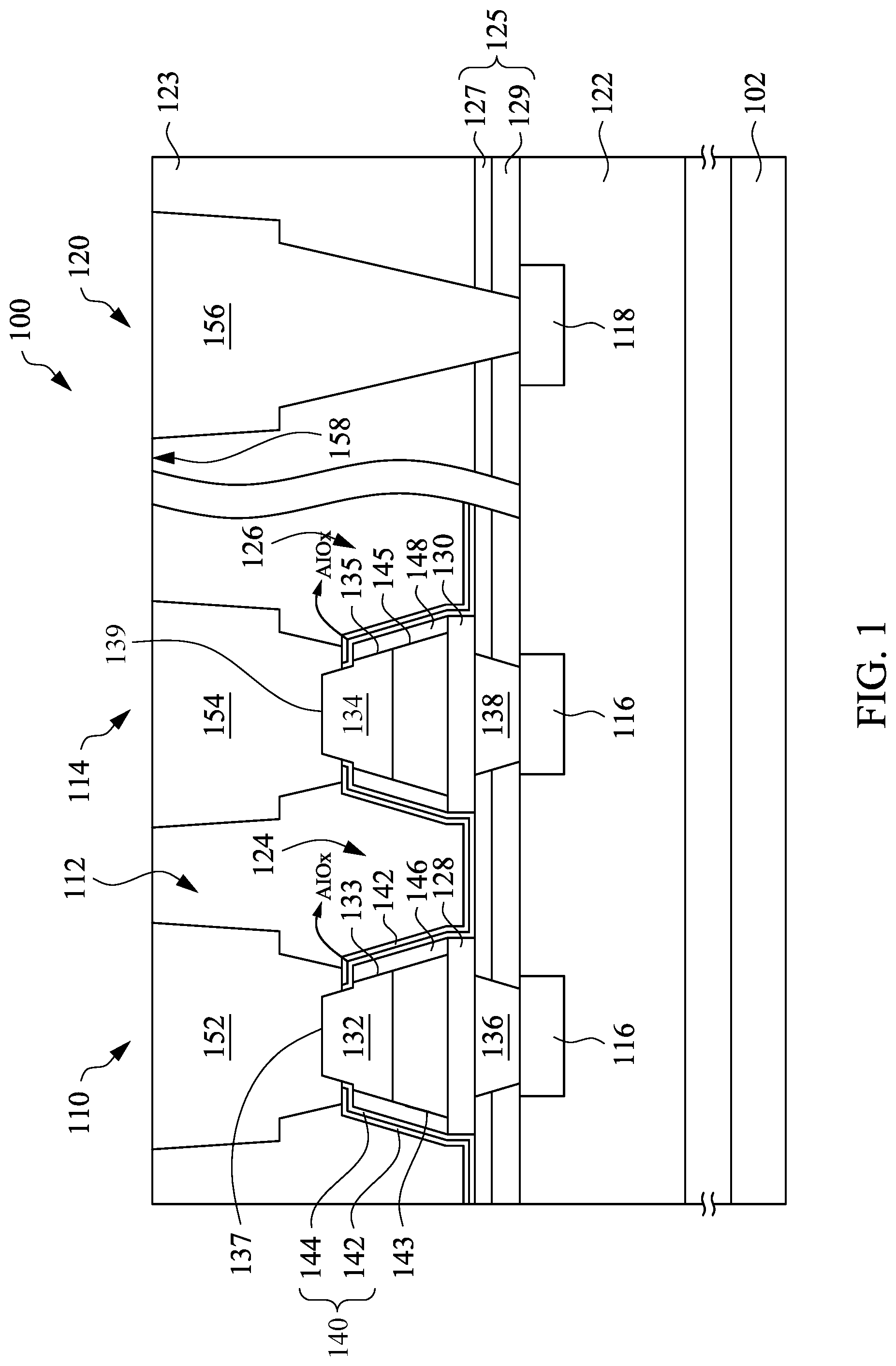 Patent US12329039 Figure 1 – Magnetic tunnel junction structures with protection outer layers