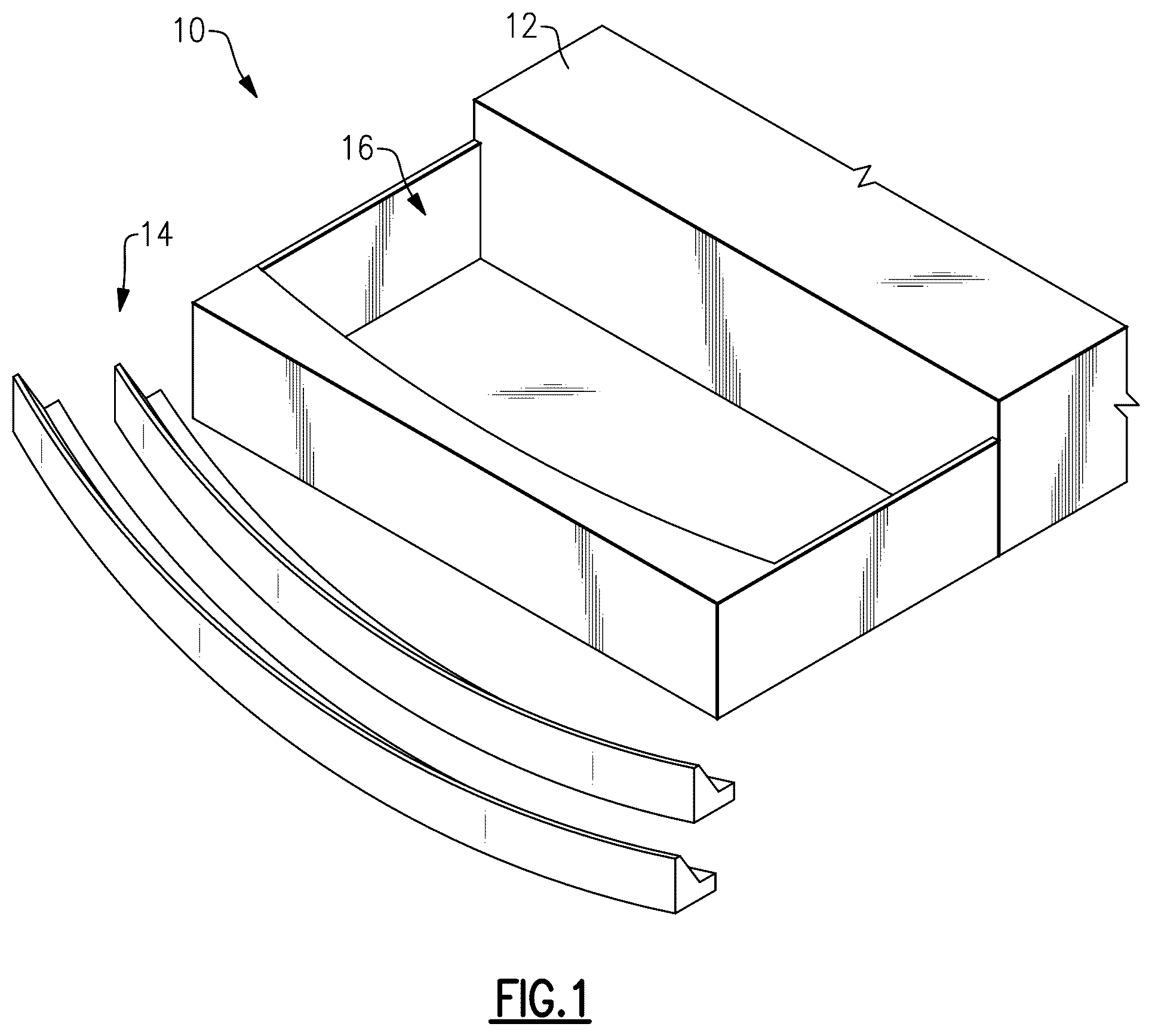 Patent US12331539 — Leg for a frame assembly for use with orchestra pit fillers or stage extensions — Figure 1