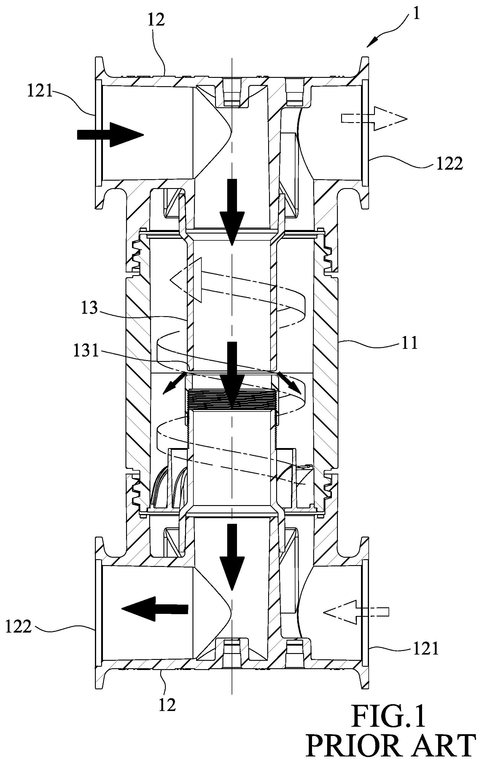 Patent US12332004 — Heat exchange device and heat exchange system having the same — Figure 1