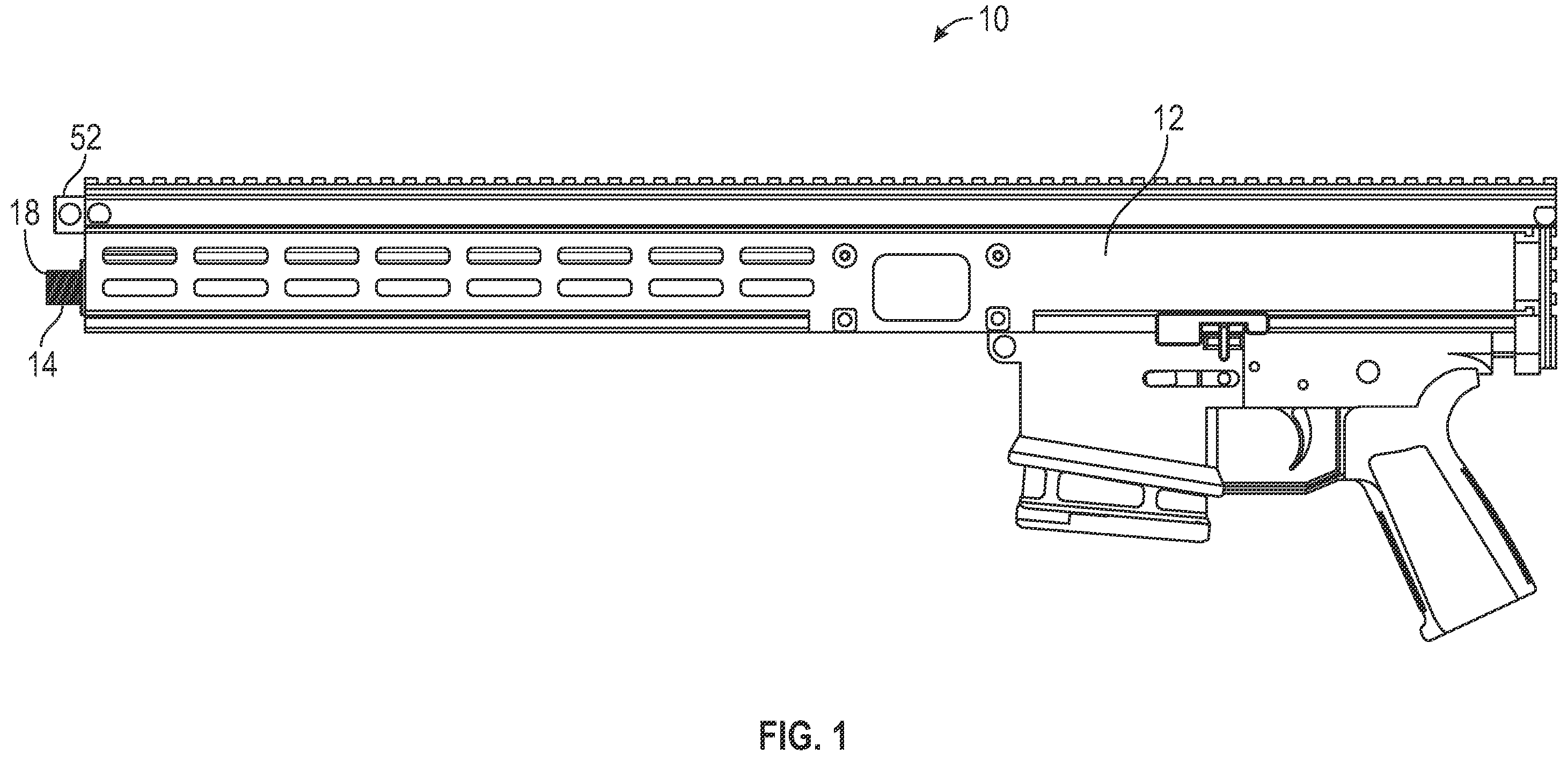 Patent US12332012 — Gas-operated firearm — Figure 1