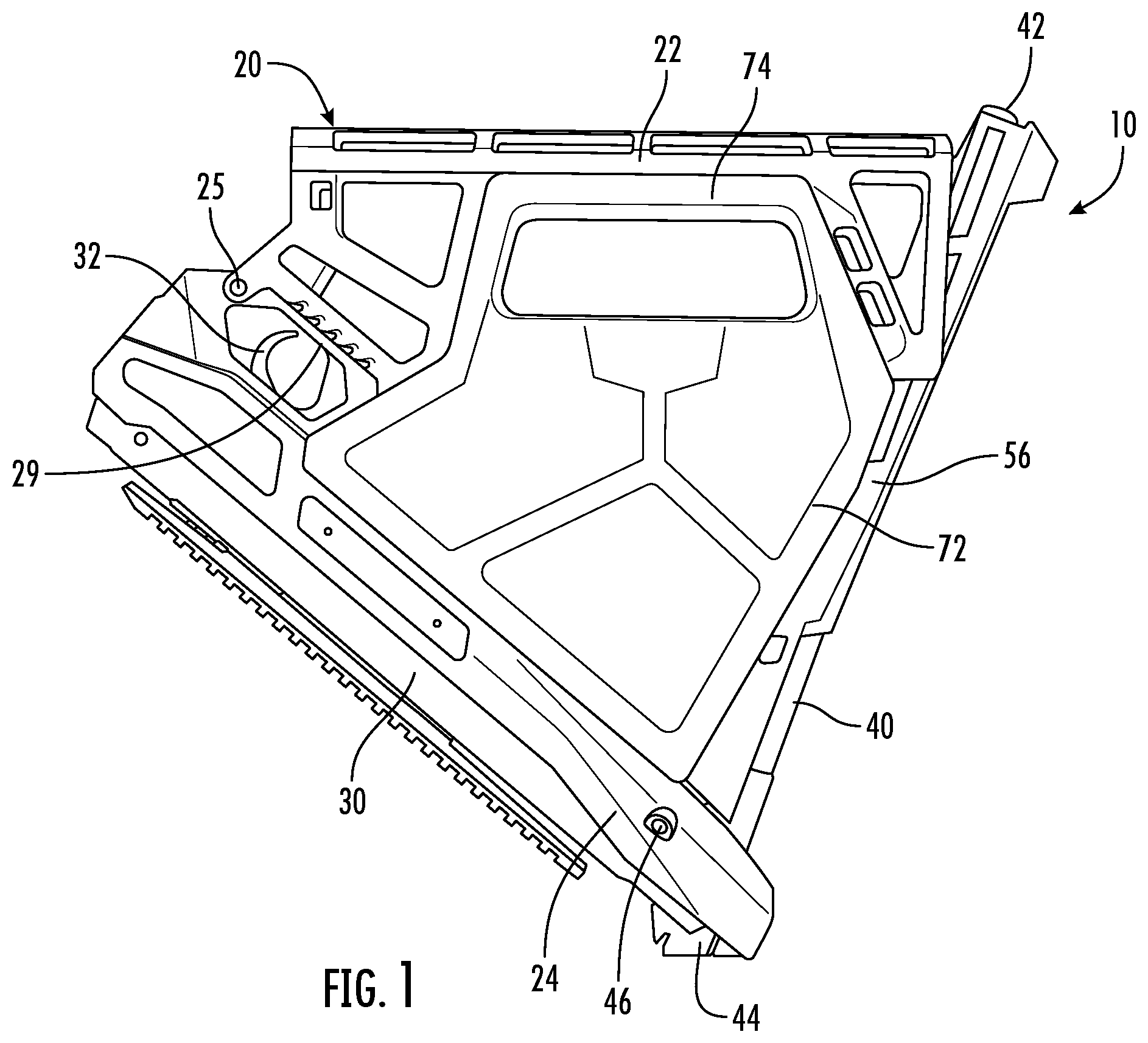Patent US12332014 — Foldable break barrel airgun — Figure 1