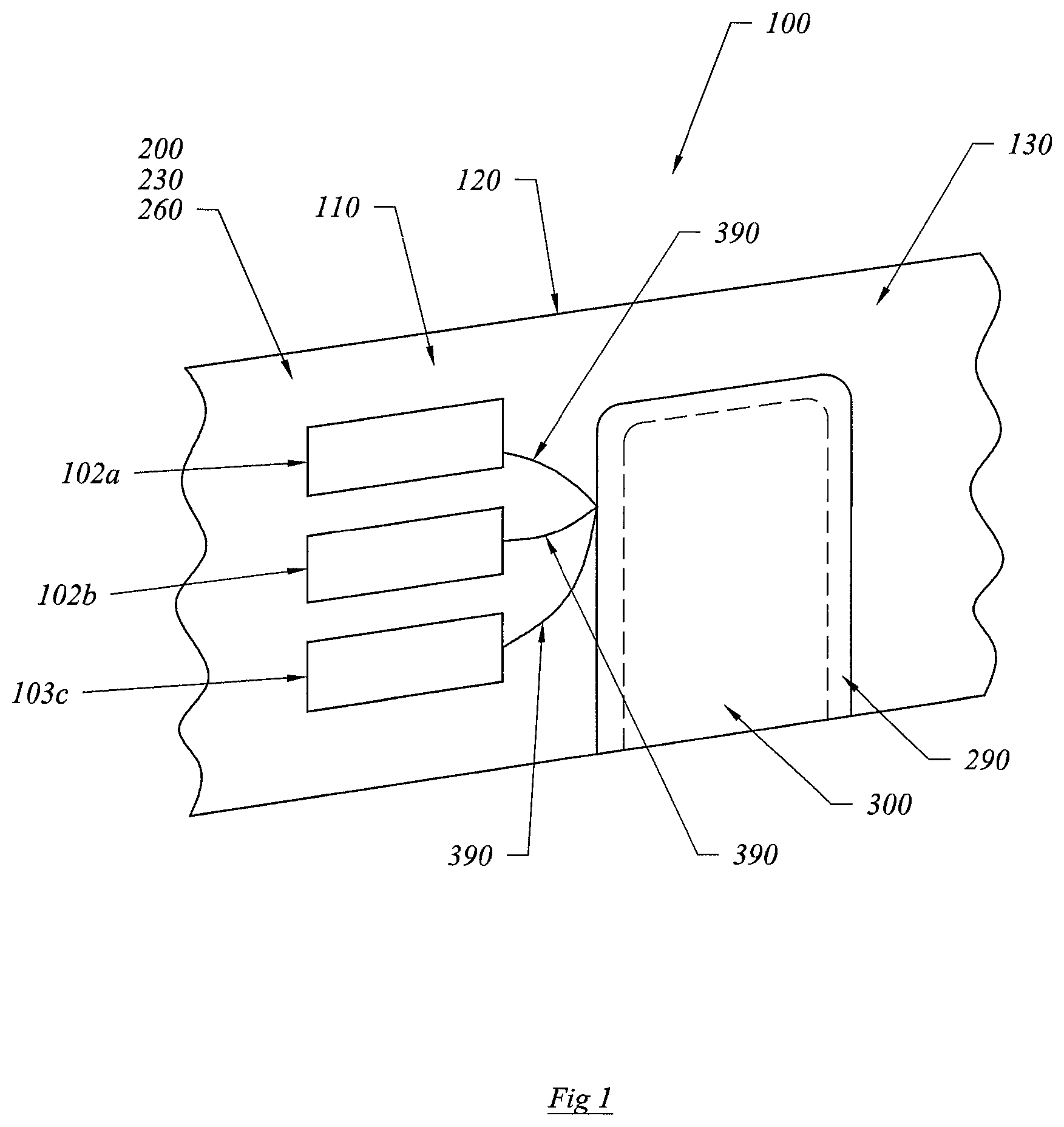 Patent US12332026 Figure 1 – Device deterring movement of a detainee