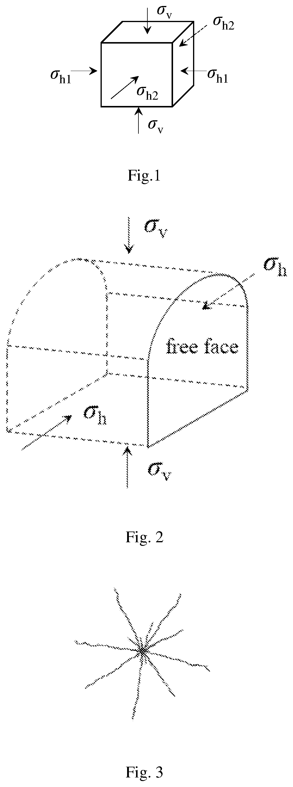 Patent US12332038 — Efficient cut blasting method for medium-length holes in deep high-stress rock roadway based on crustal stress induction effect — Figure 1