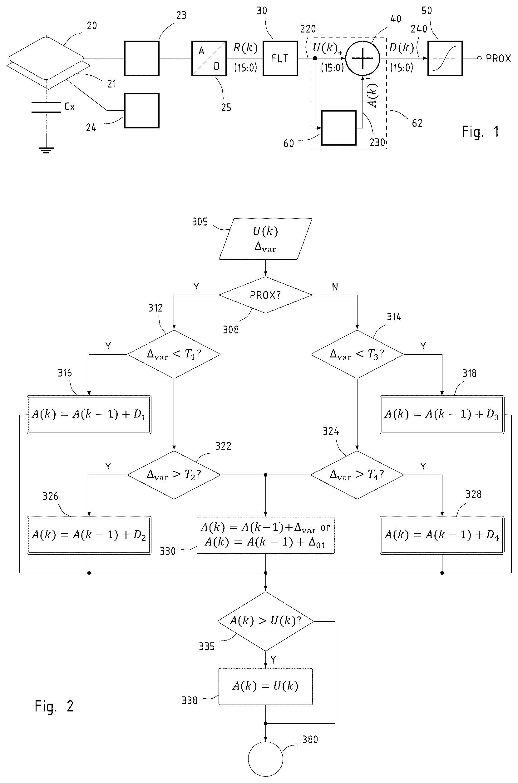Patent US12332092 — Drift suppression method, proximity sensor and wireless device — Figure 1