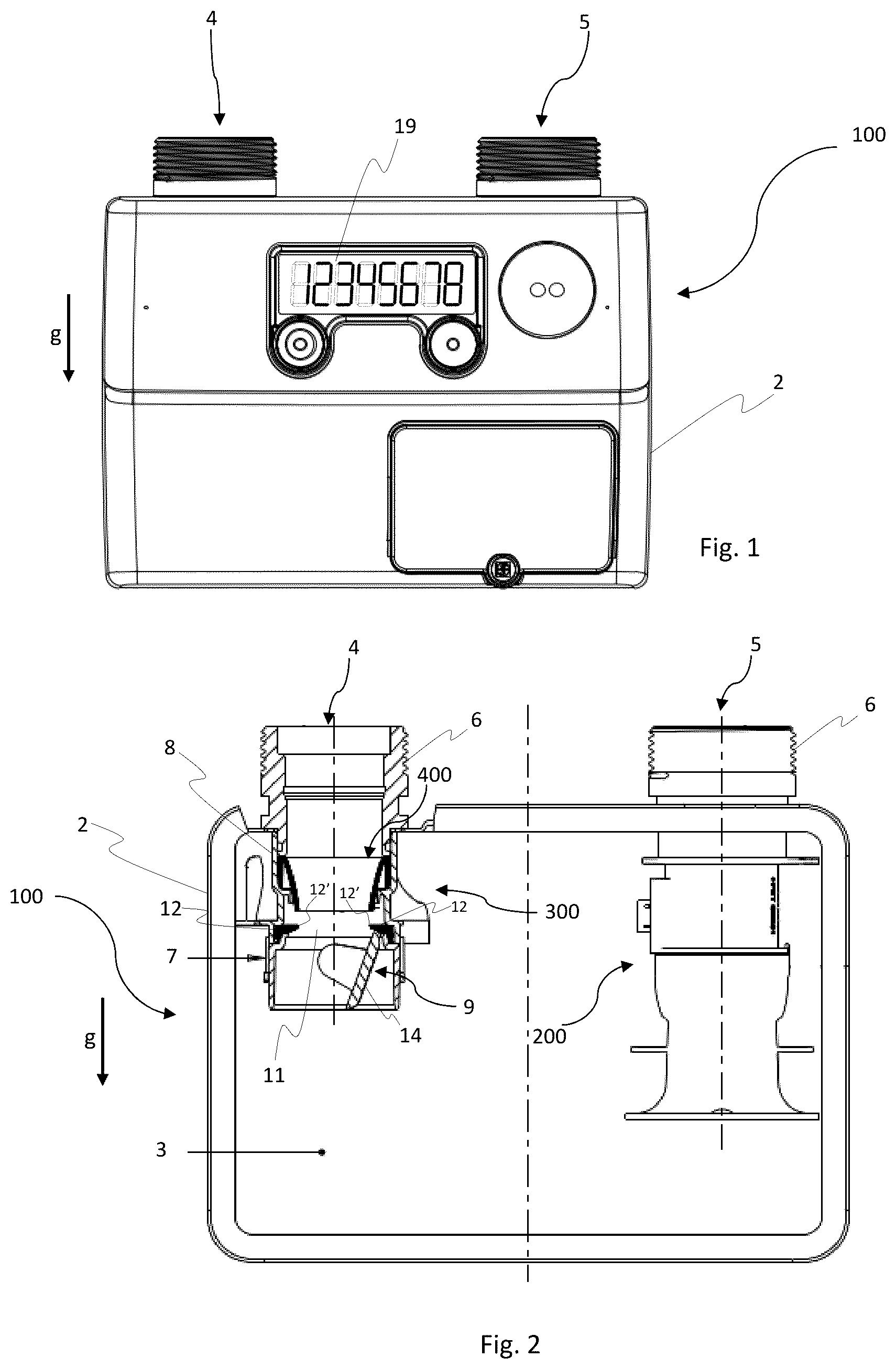 Patent US12332101 — Valve assembly for a gas meter and gas meter using the same — Figure 1