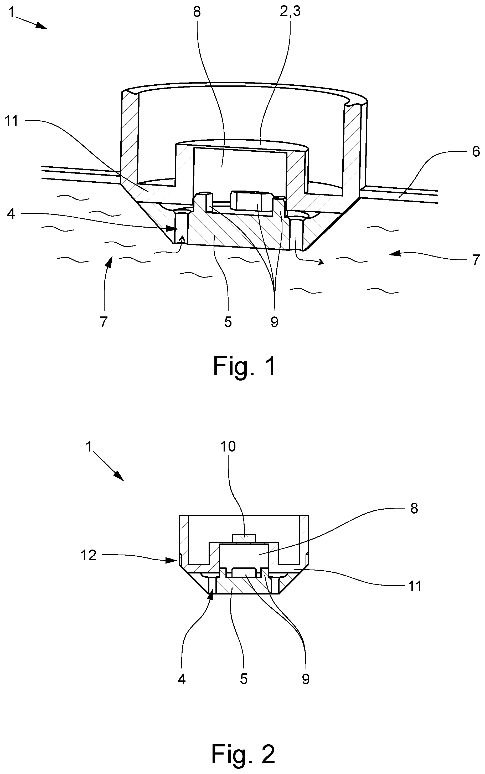 Patent US12332132 — Pressure sensor with pressure compensation channel — Figure 1