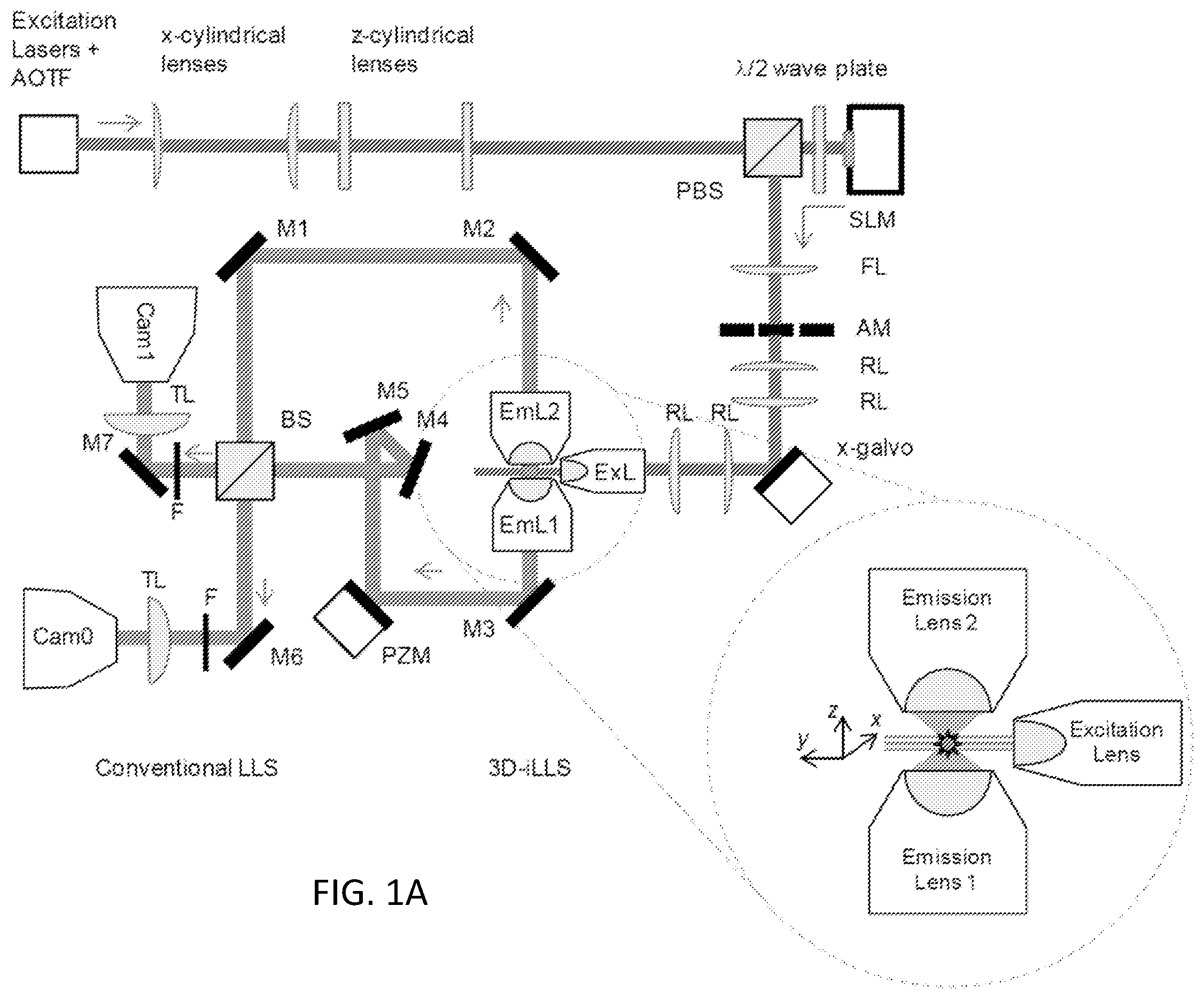 Patent US12332177 — 3D interferometric lattice light-sheet imaging — Figure 1