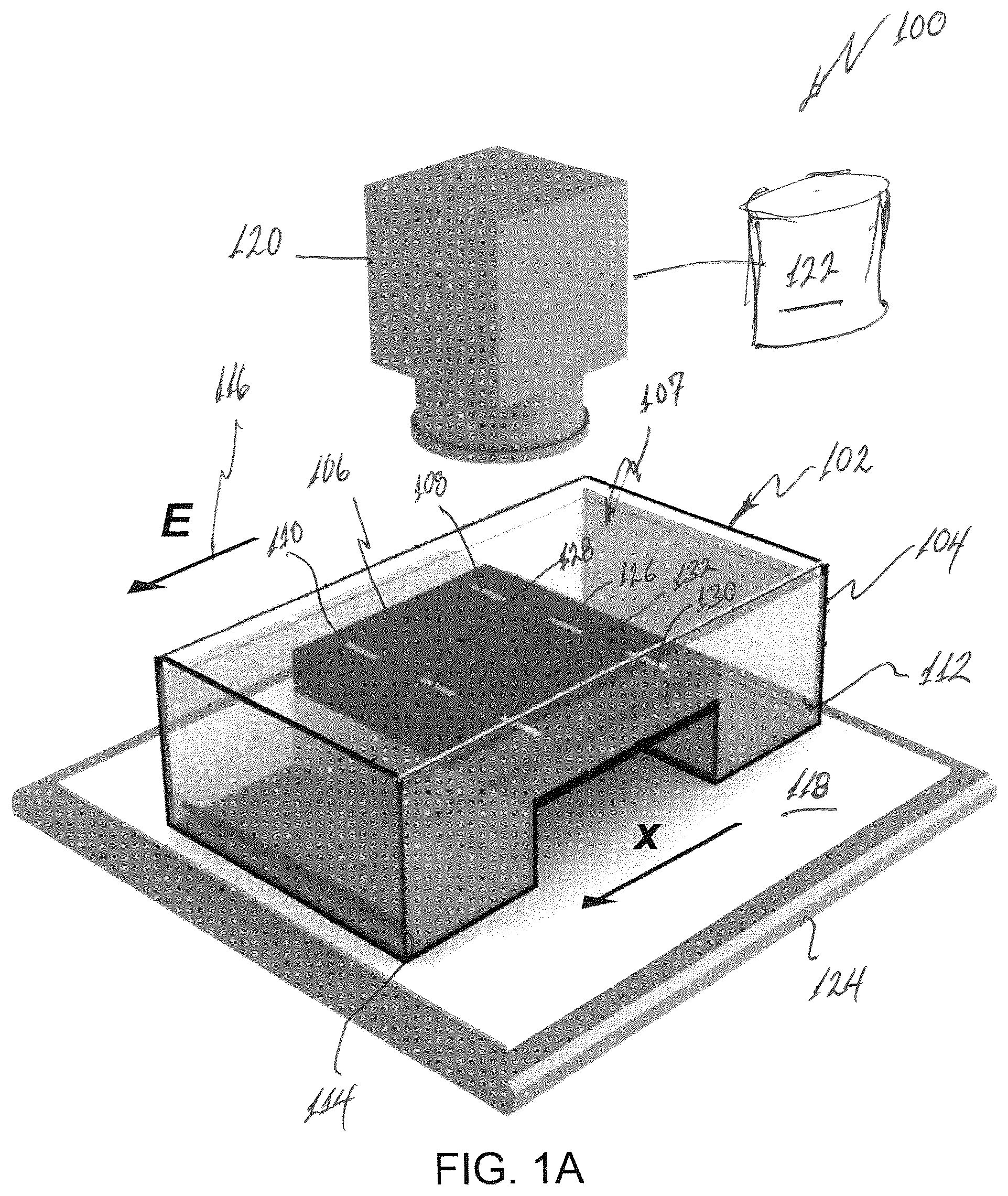 Patent US12332179 Figure 1 – Colliding and reacting molecules and colloids electrophoretically