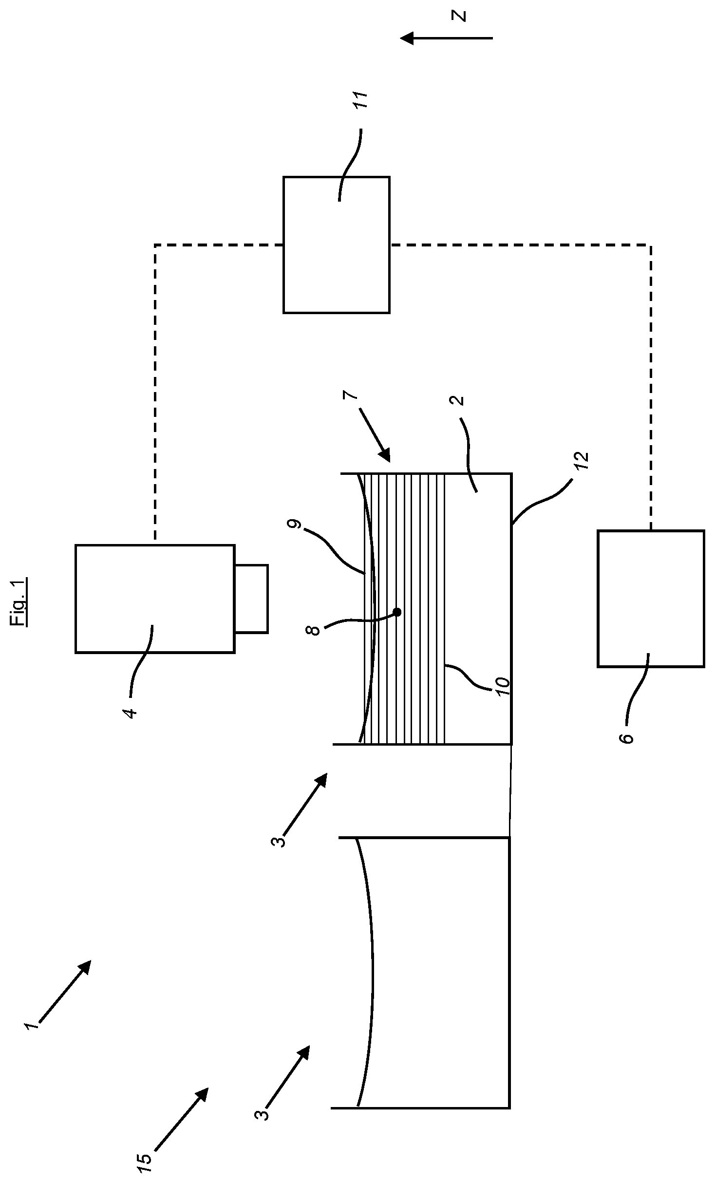 Patent US12332266 — Method for detecting a particle in a container filled with liquid — Figure 1