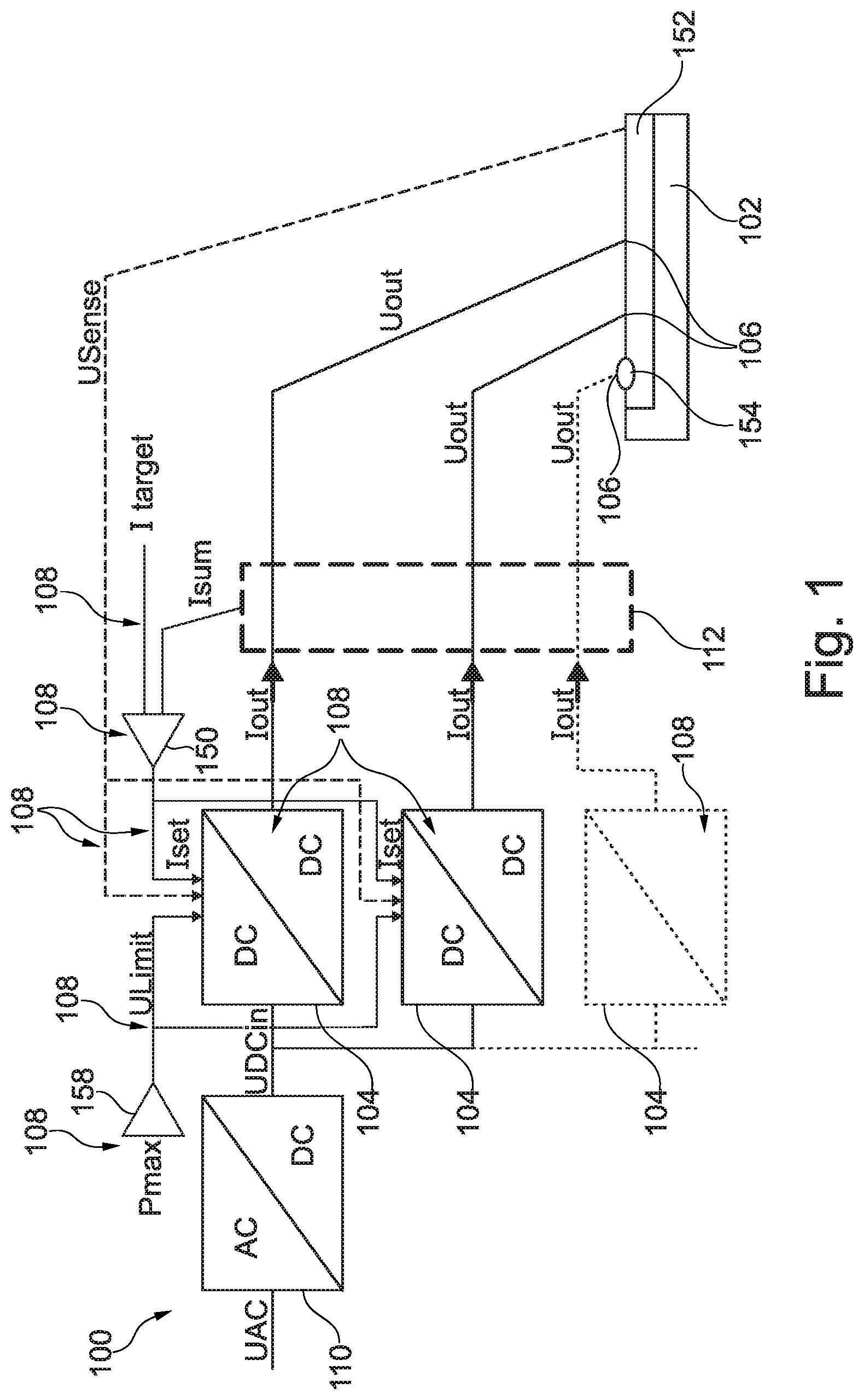Patent US12332302 — Limiting circuitry with controlled parallel direct current-direct current-converters — Figure 1