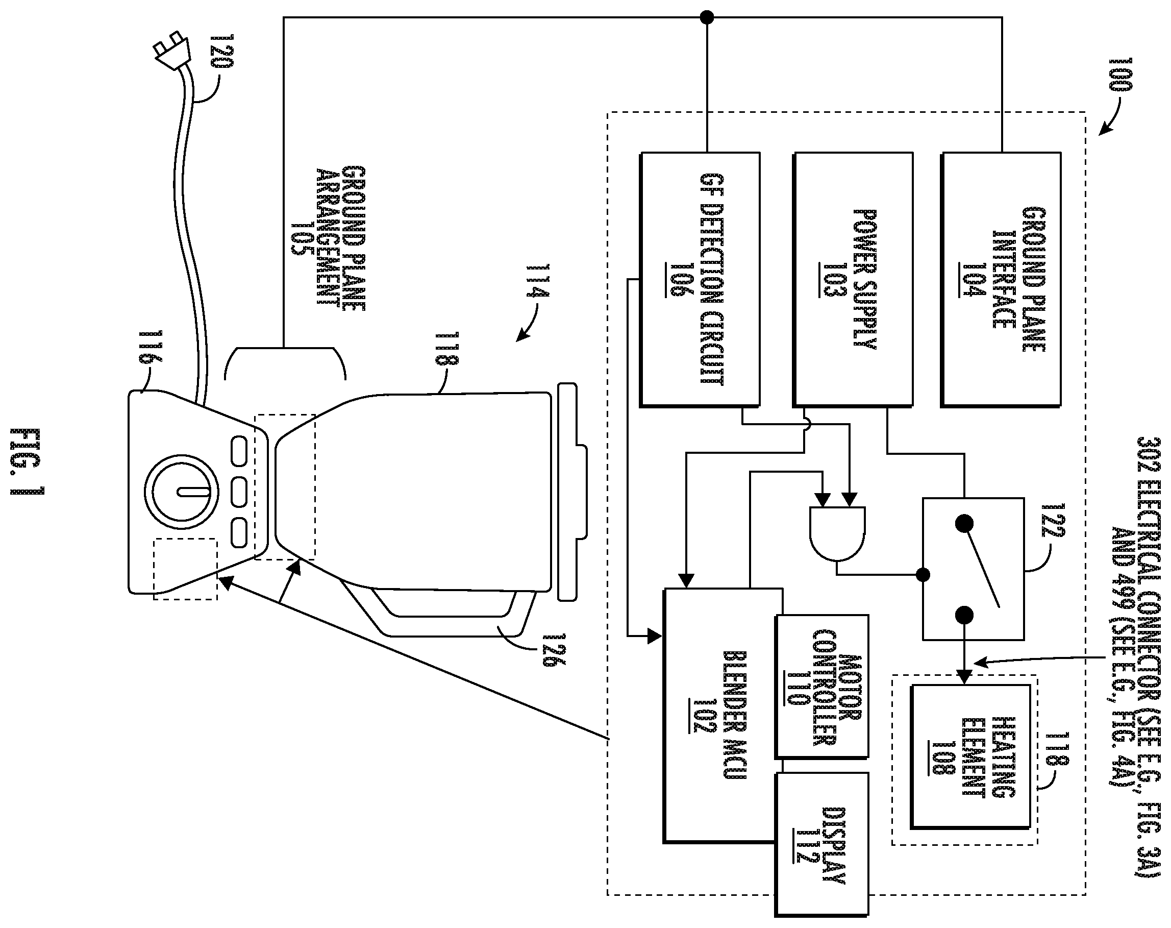Patent US12332322 — Appliance with integrated ground fault detection — Figure 1
