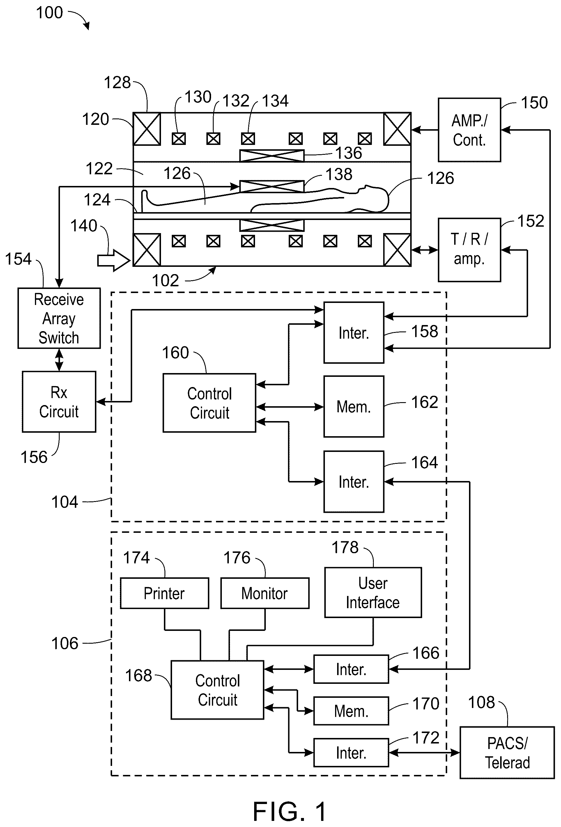 Patent US12332334 — System and method for multi-shot variable auto-calibrating reconstruction for single channel diffusion weighted magnetic resonance imaging using low rank — Figure 1