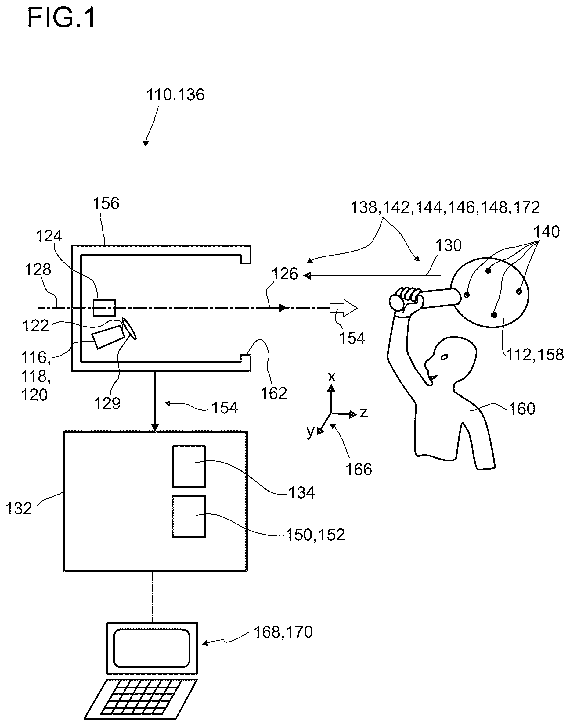 Patent US12332352 — Detector for identifying at least one material property — Figure 1
