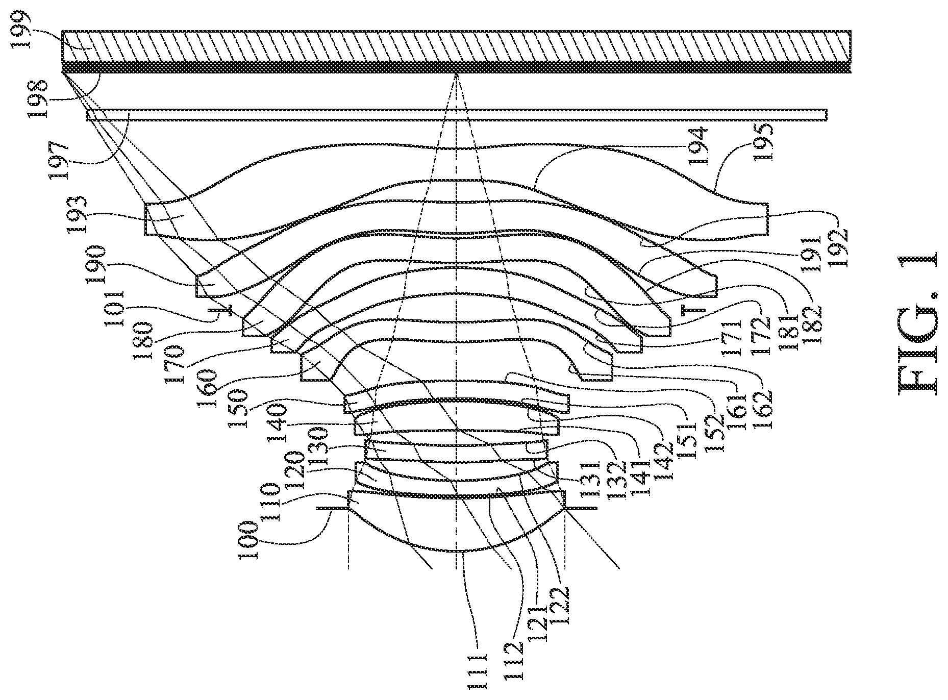 Patent US12332410 — Optical imaging system, image capturing unit and electronic device — Figure 1