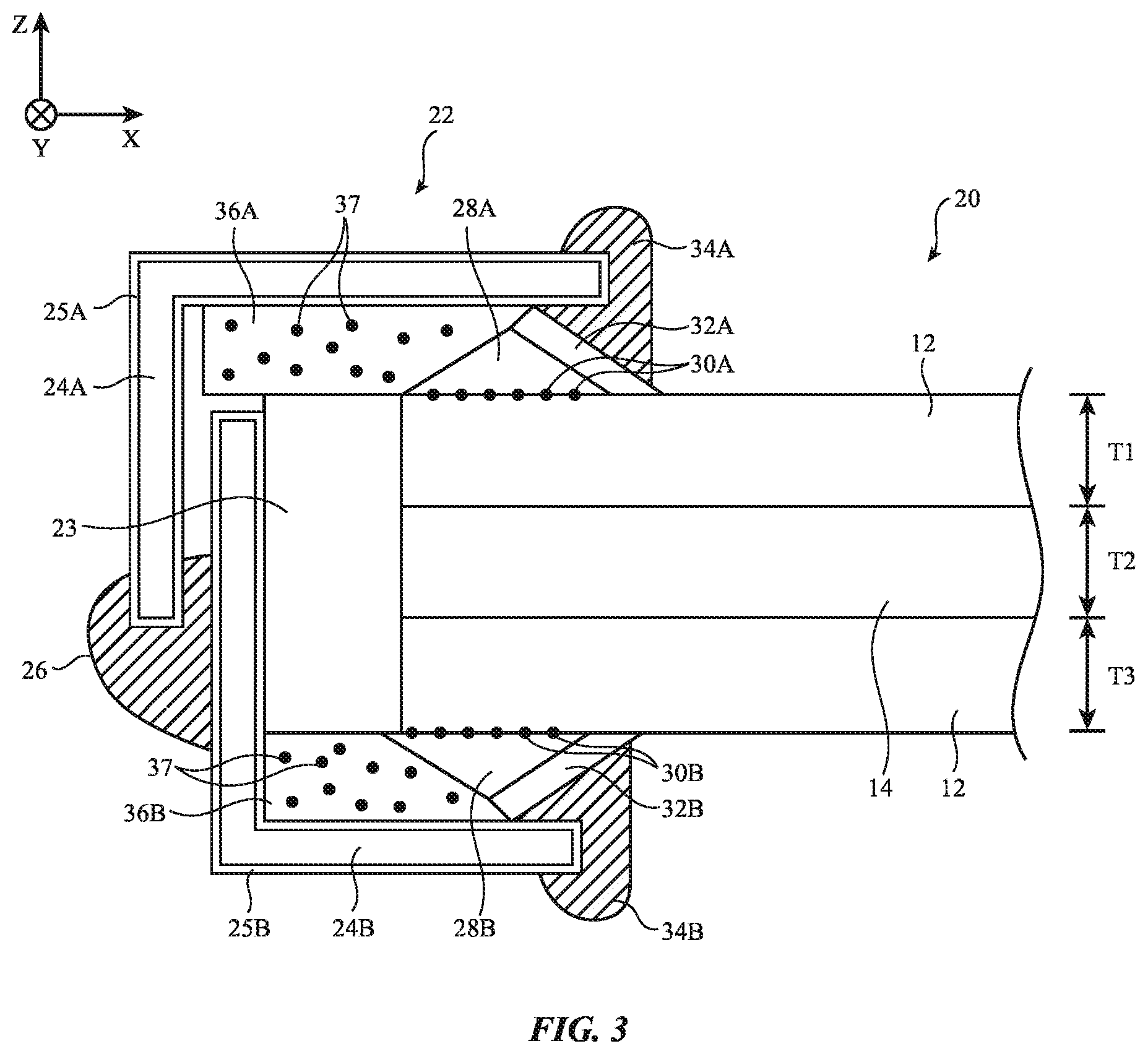 Patent US12332430 Figure 3 – Seals for optical components