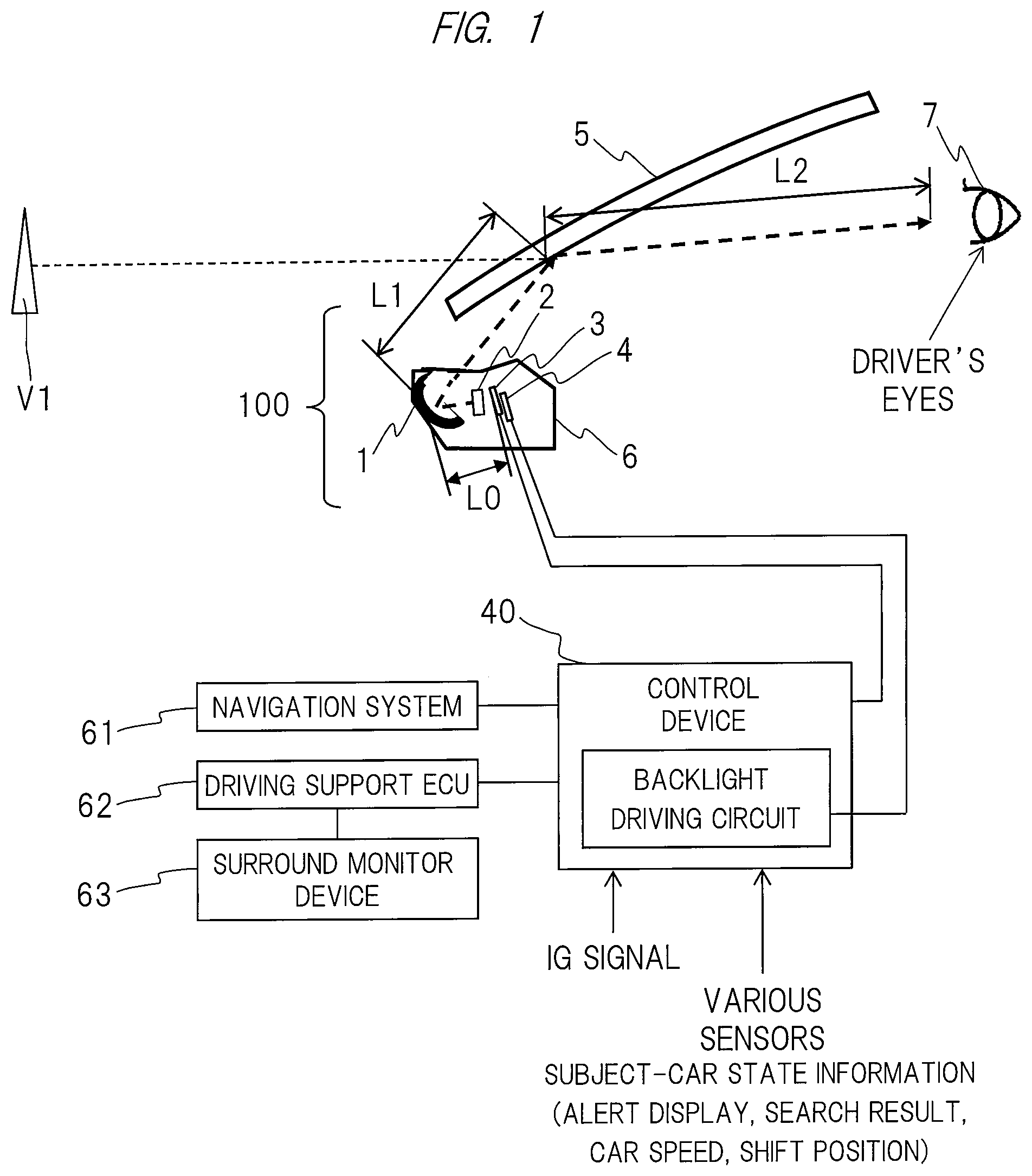 Patent US12332435 Figure 1 – Vehicle