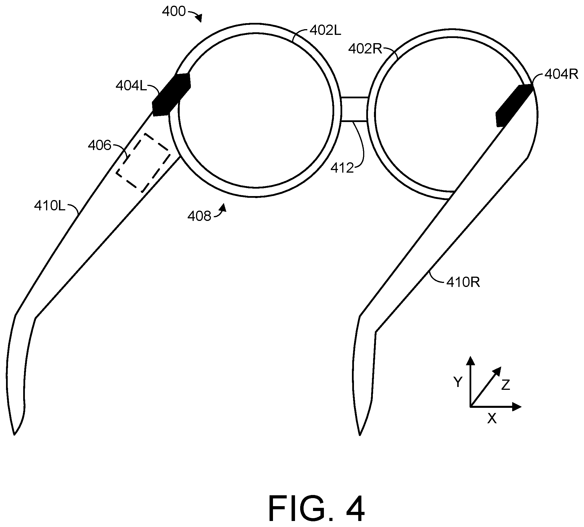 Patent US12332445 Figure 4 – Stereo alignment assessment for head-mounted display
