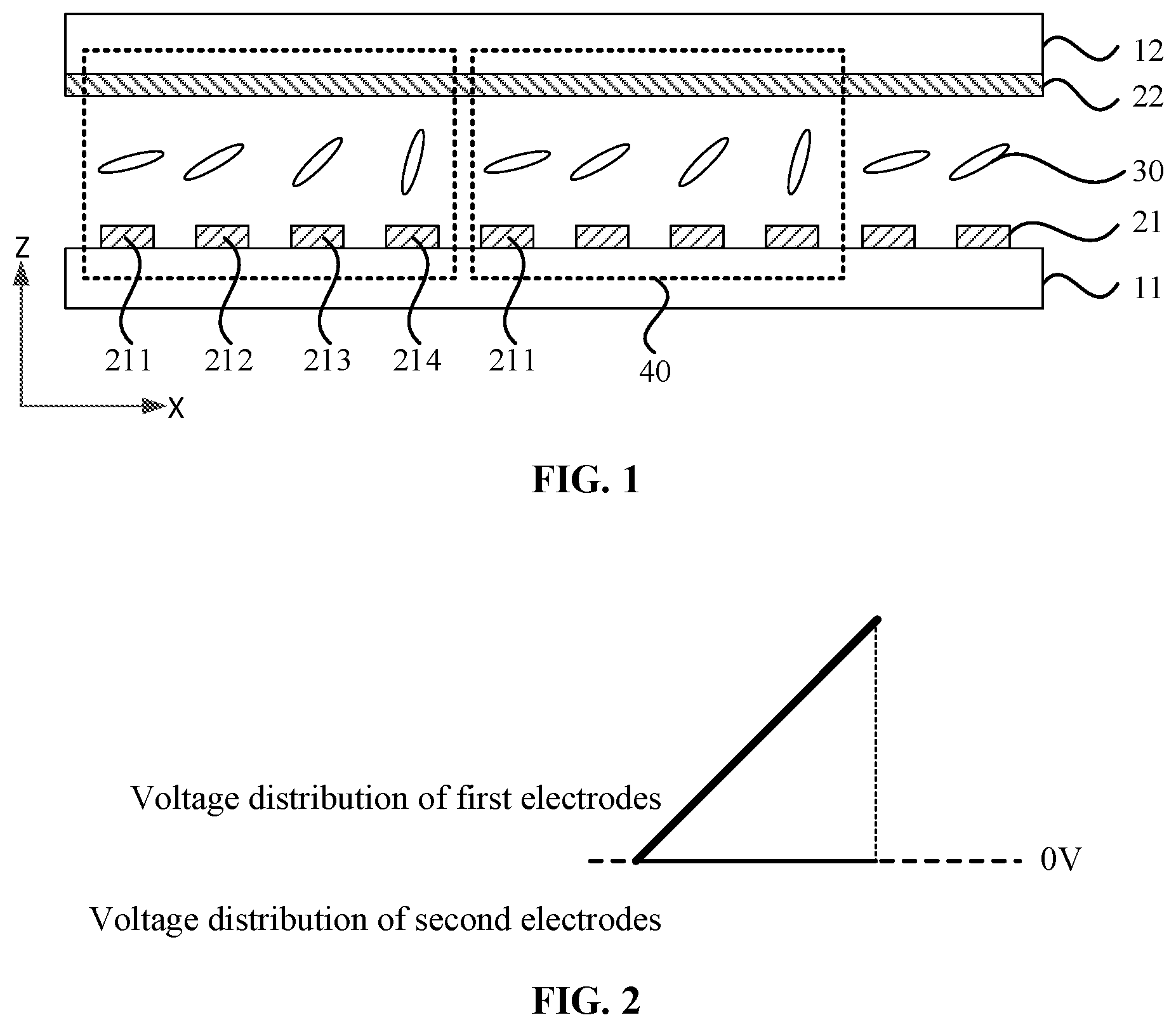 Patent US12332461 — Liquid crystal grating and stereoscopic display device — Figure 1