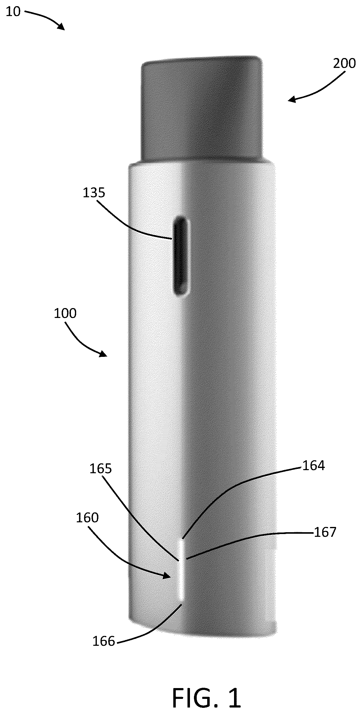 Patent US12332475 Figure 1 – Aerosol delivery device
