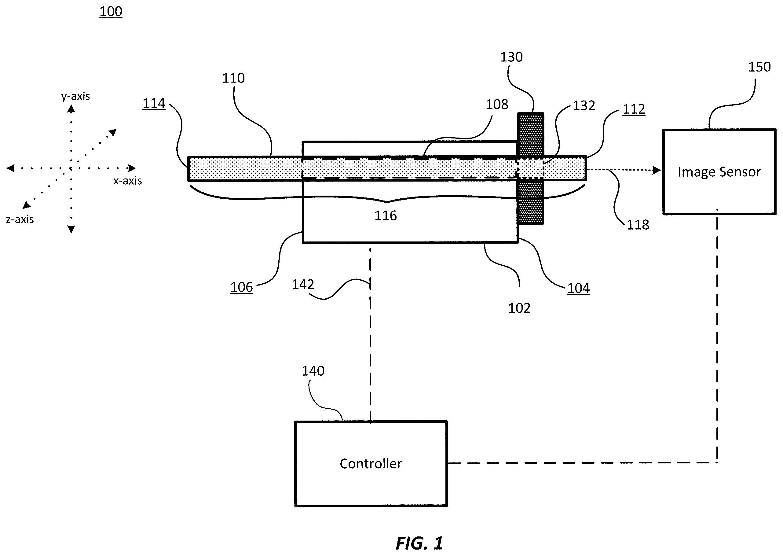 Patent US12332485 — Methods and systems for alignment and positioning of optical fibers — Figure 1