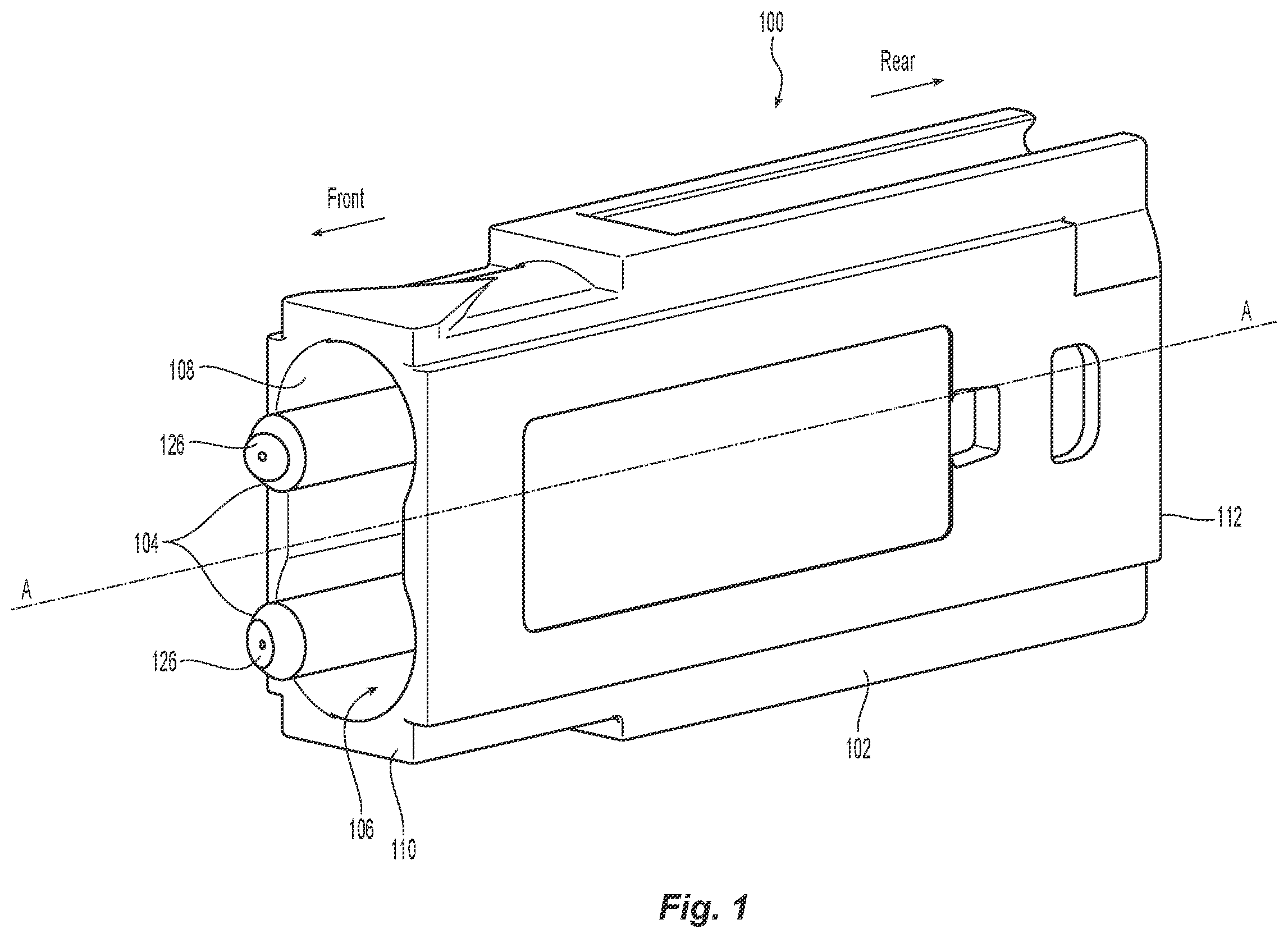Patent US12332486 — Ferrule seating features for a fiber optic connector — Figure 1