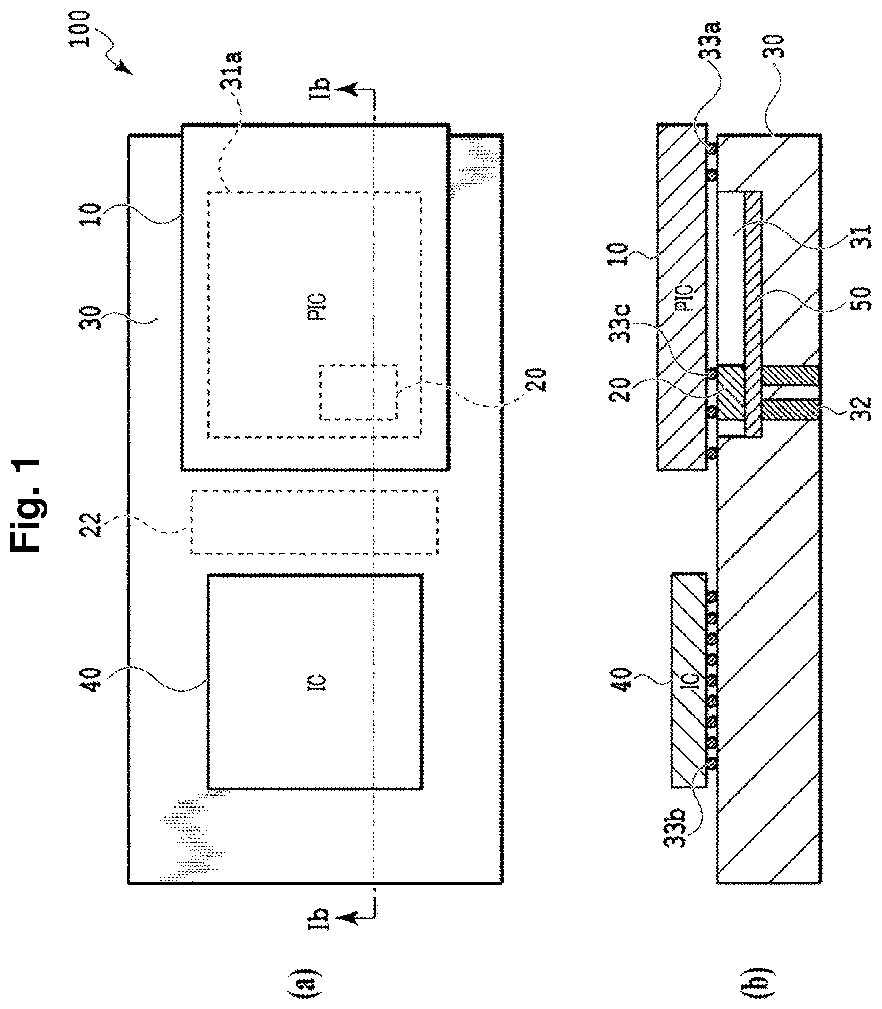 Patent US12332489 — Opto-electronic integrated module — Figure 1