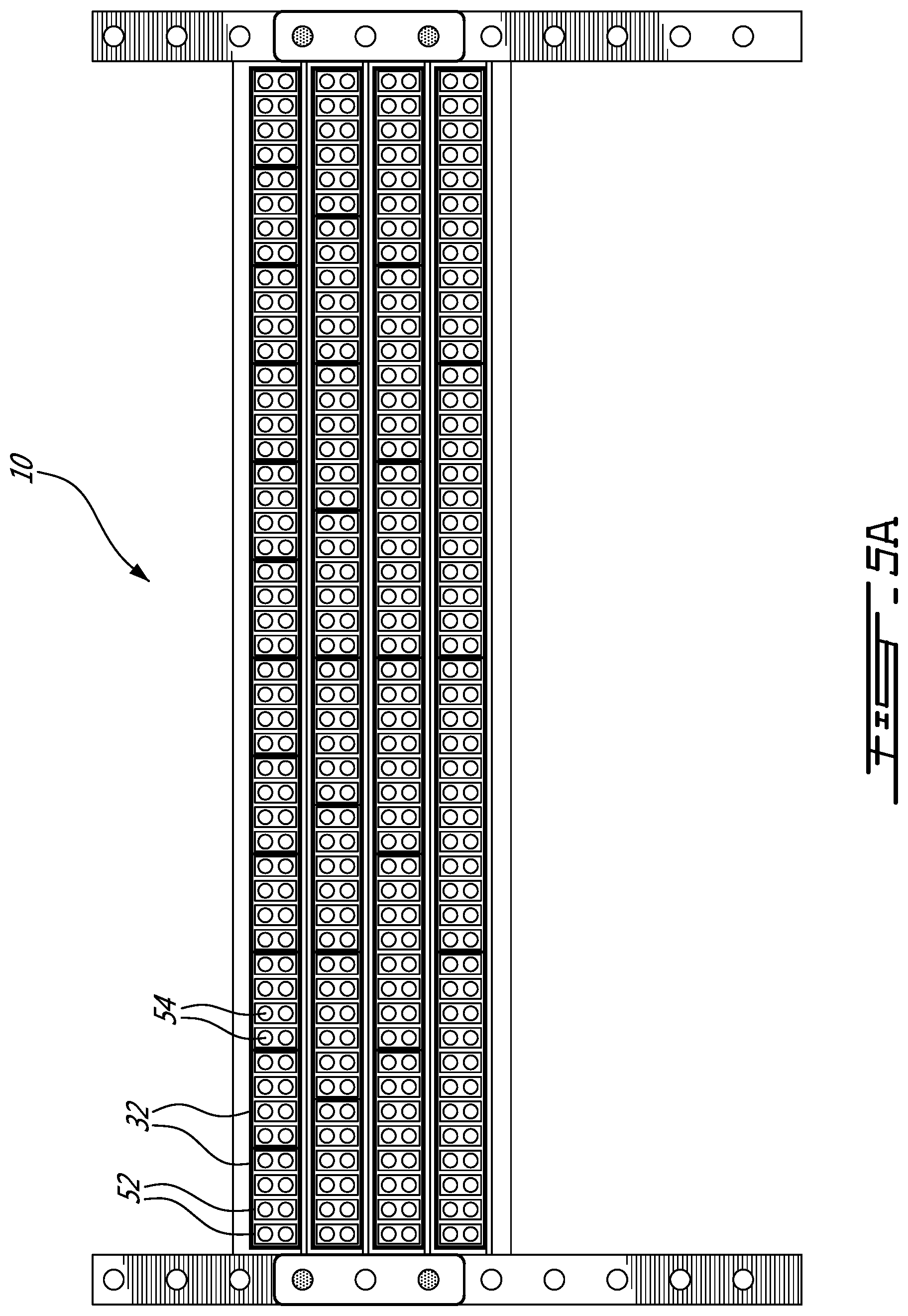 Patent US12332491 Figure 8 – Tray system for providing modular cassette configurations in a fiber optic management system