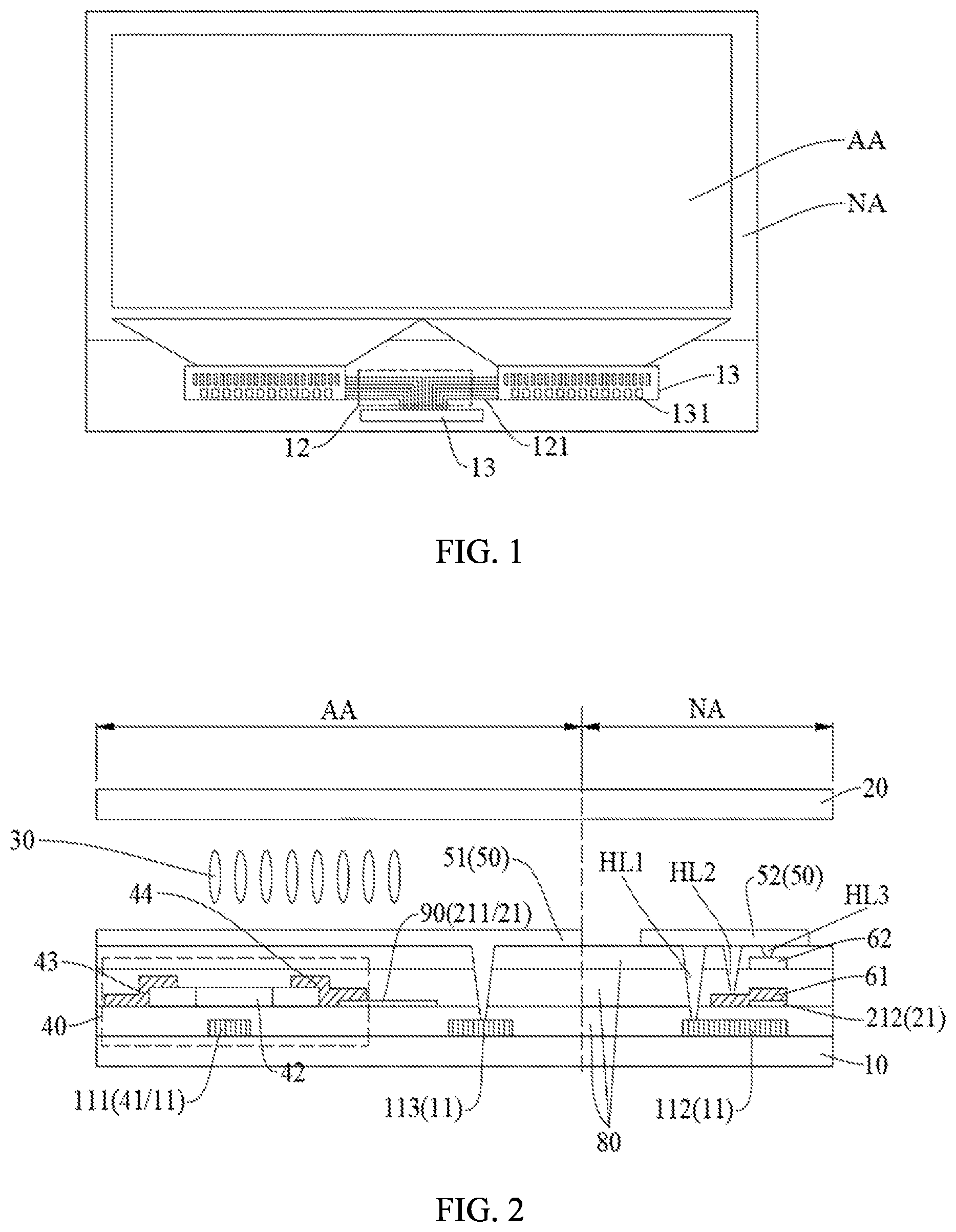 Patent US12332523 — Display panel and display terminal — Figure 1