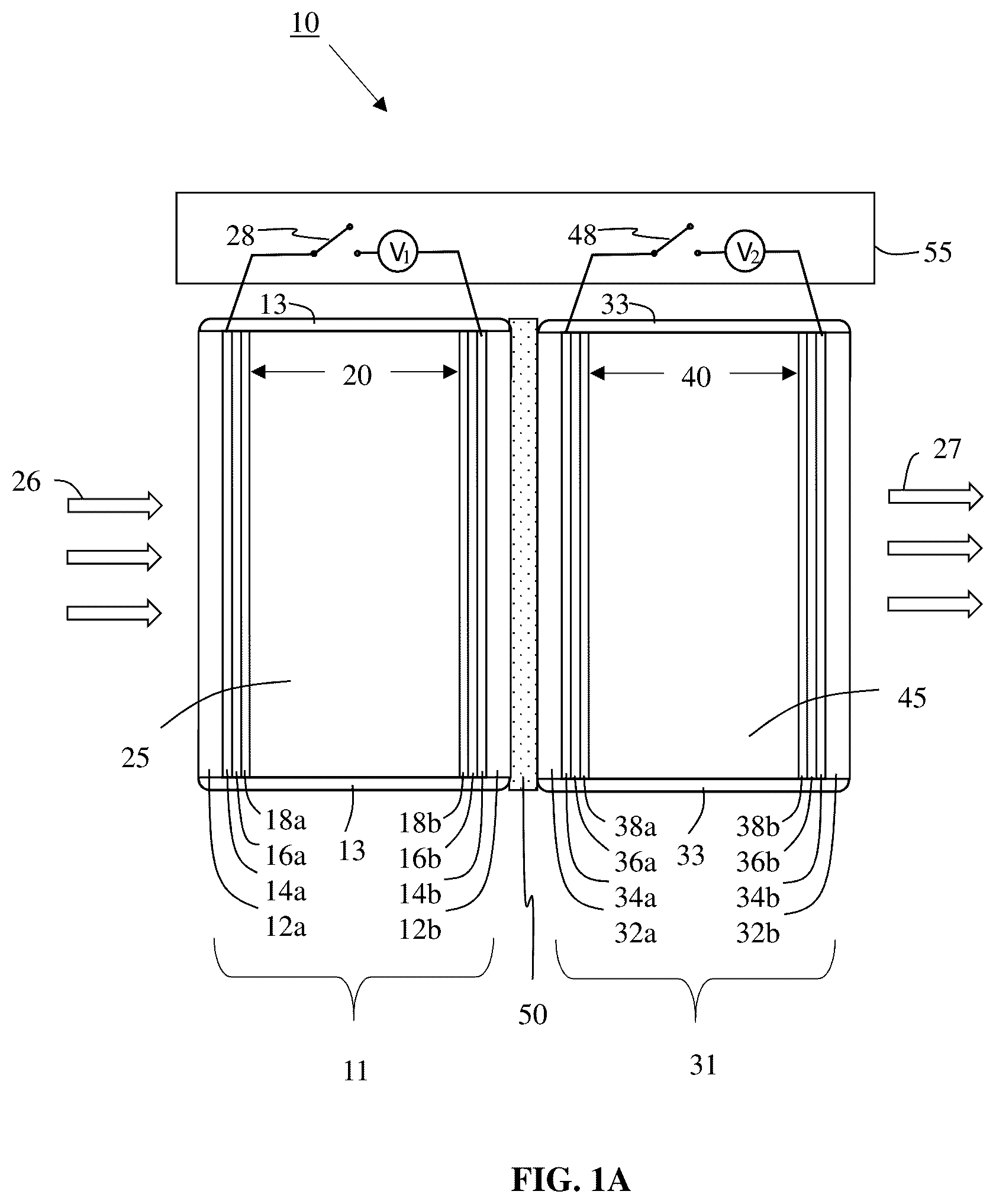 Patent US12332524 — Color-preserving variable transmission optical device — Figure 1
