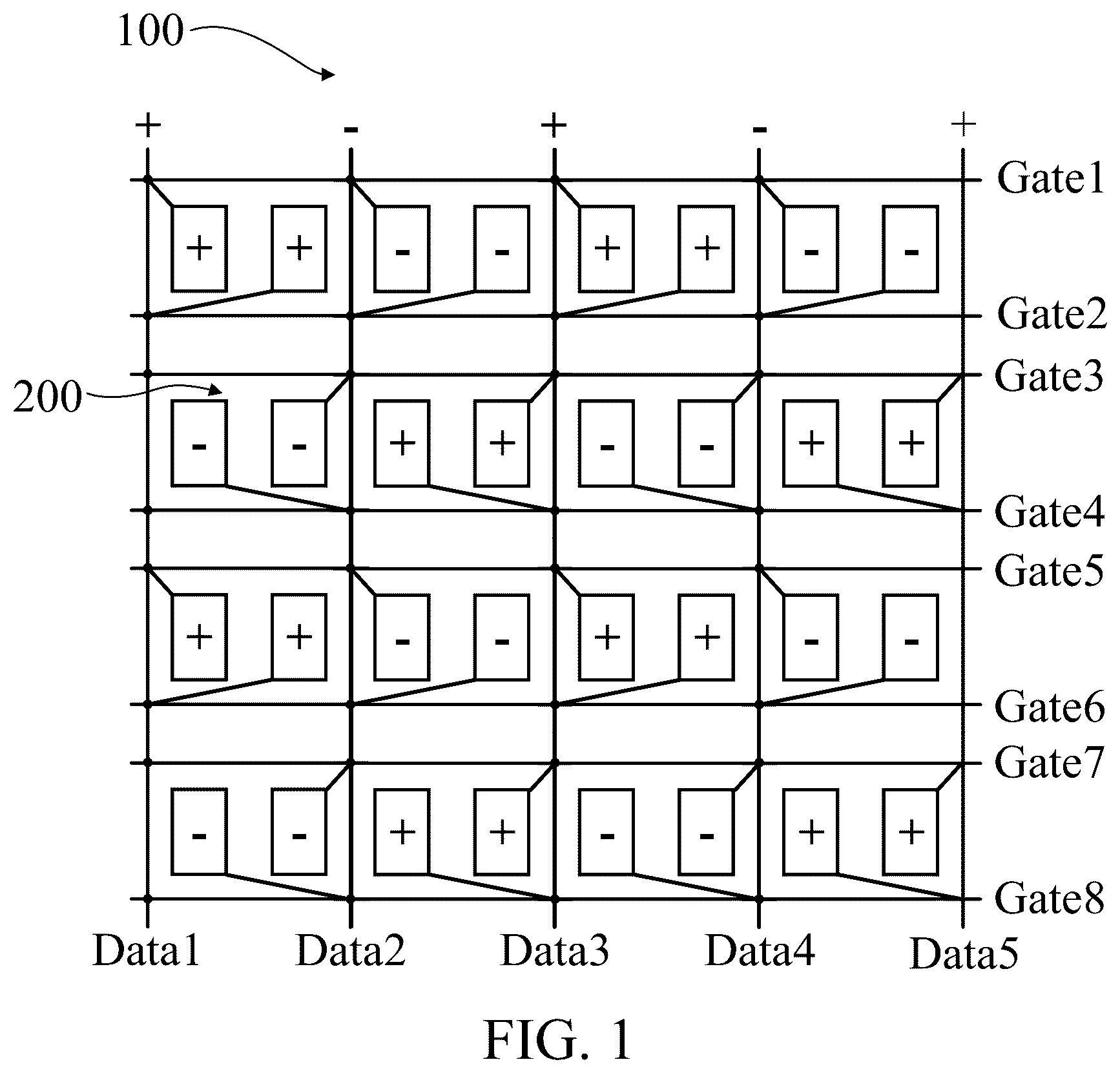 Patent US12332527 — Pixel structure and display panel — Figure 1