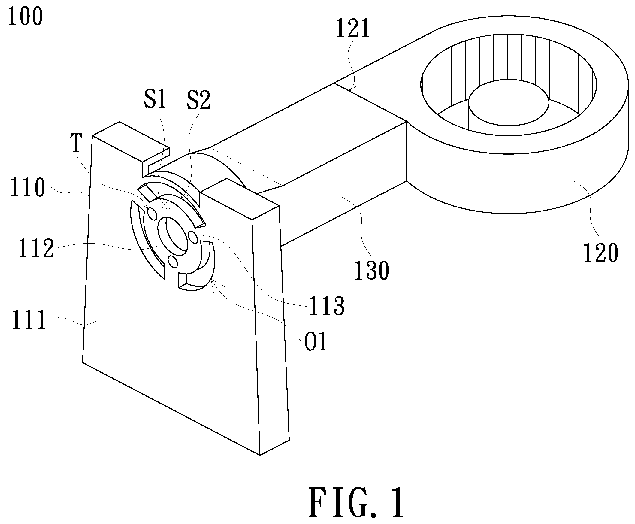 Patent US12332556 — Heat dissipation module and projection device — Figure 1
