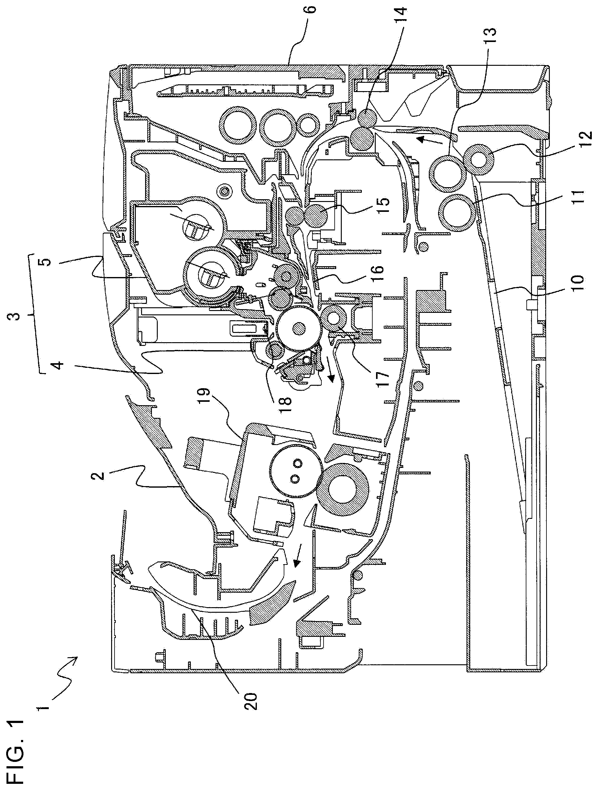 Patent US12332581 Figure 1 – Image formation apparatus having developer cartridge with rotatable shutter lock engagement member