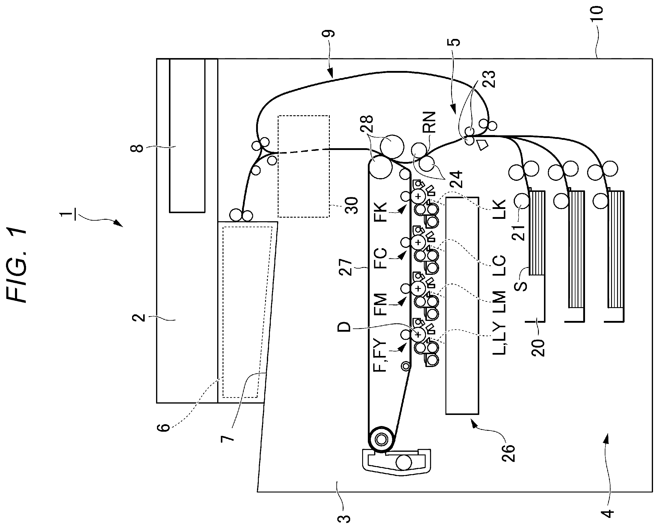 Patent US12332590 — Fixing device — Figure 1