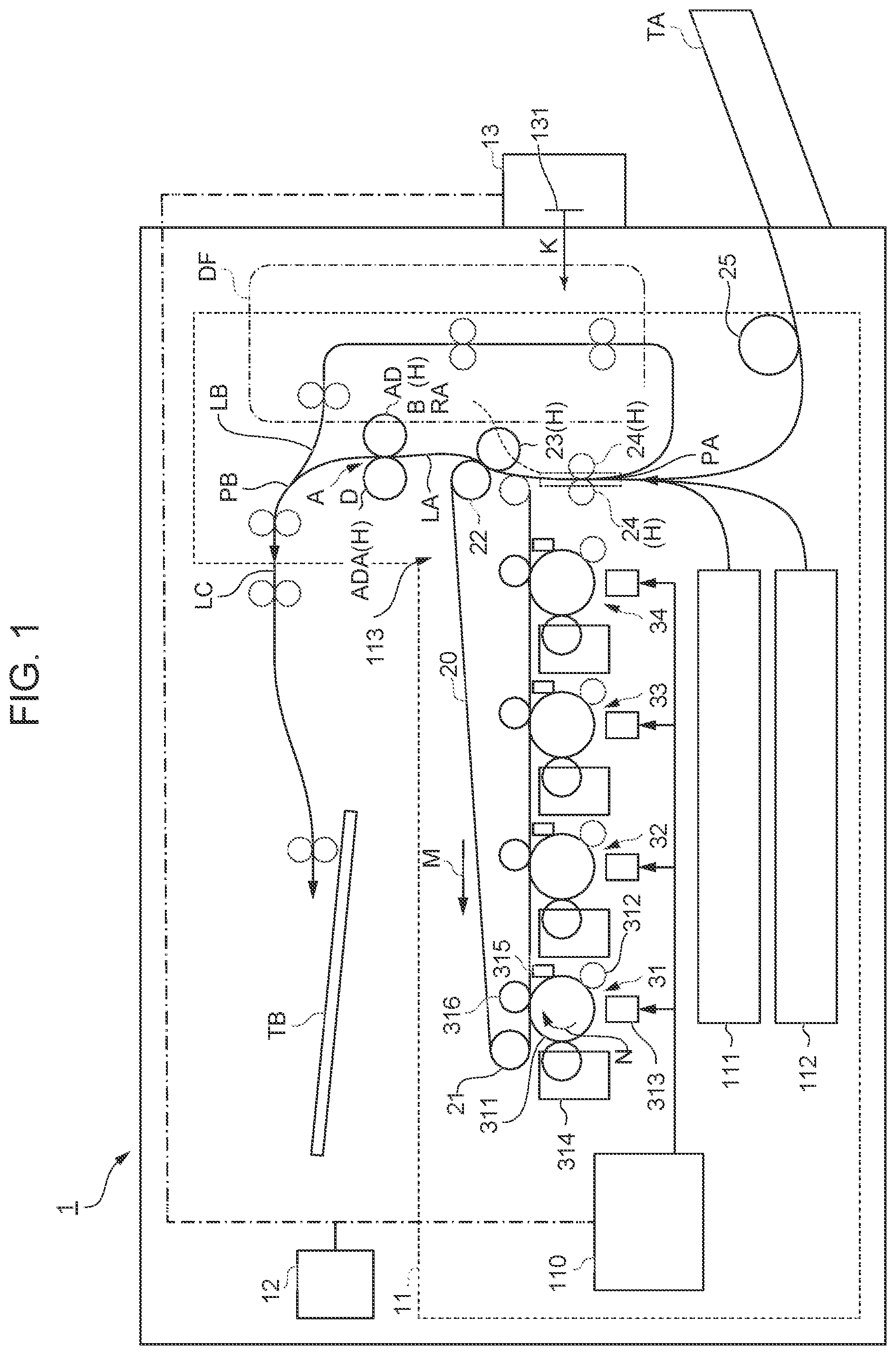 Patent US12332596 — Image forming apparatus, method, and storage medium — Figure 1