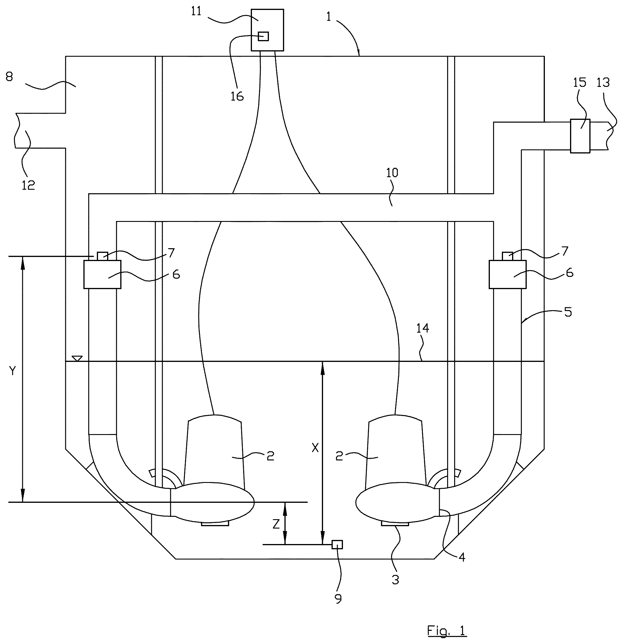 Patent US12332641 — Method for monitoring and controlling the operation of a pump station — Figure 1