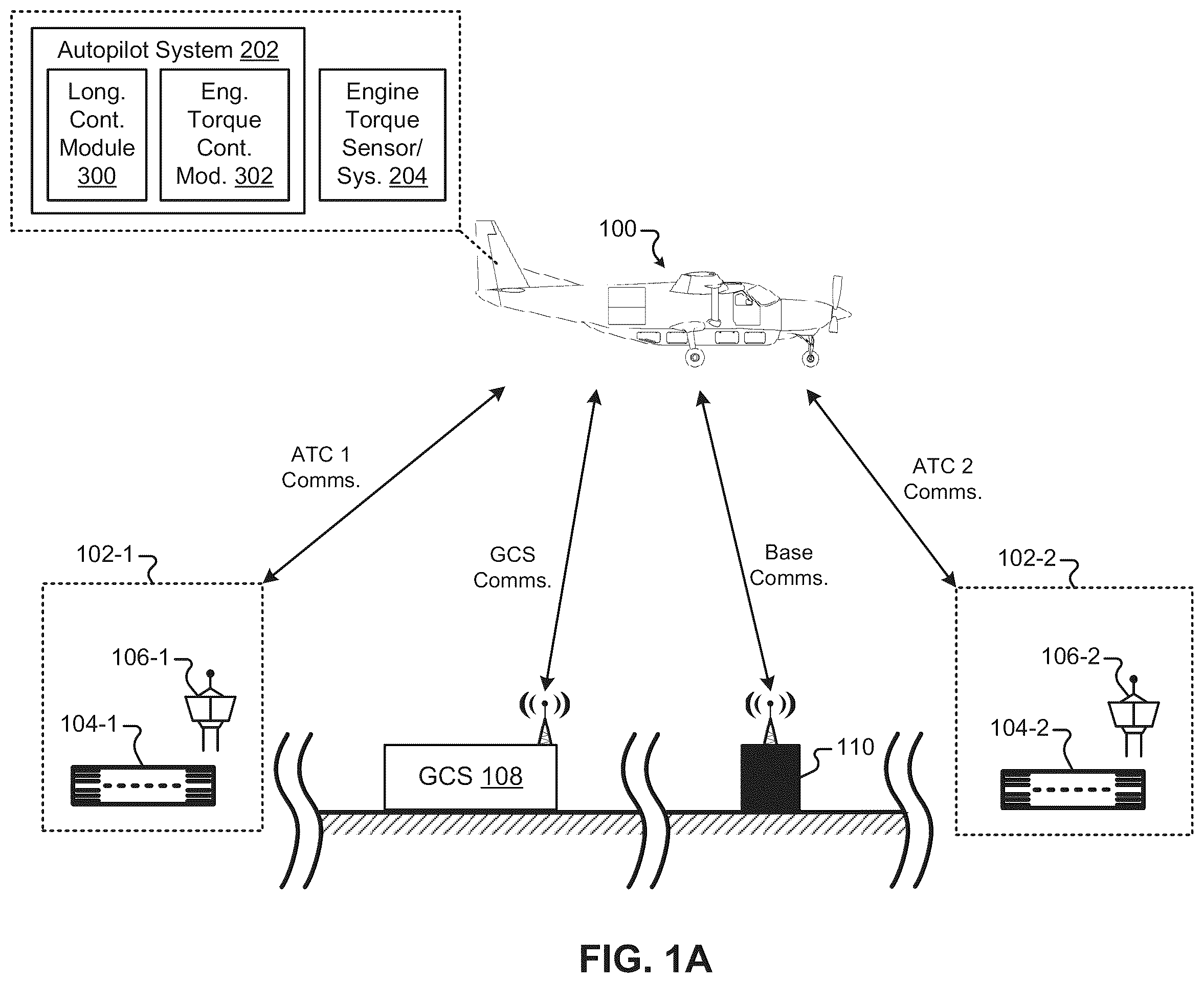 Patent US12332658 — Unmanned aircraft control using engine torque control system — Figure 1