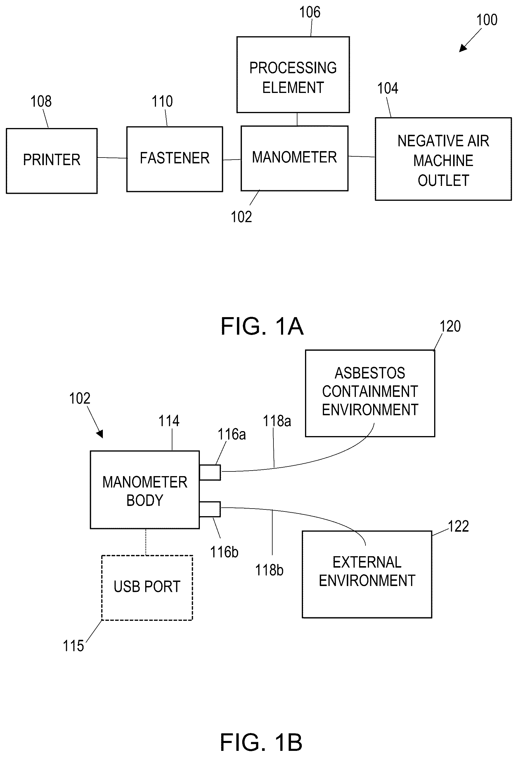 Patent US12332669 — Asbestos abatement devices, systems, and methods — Figure 1