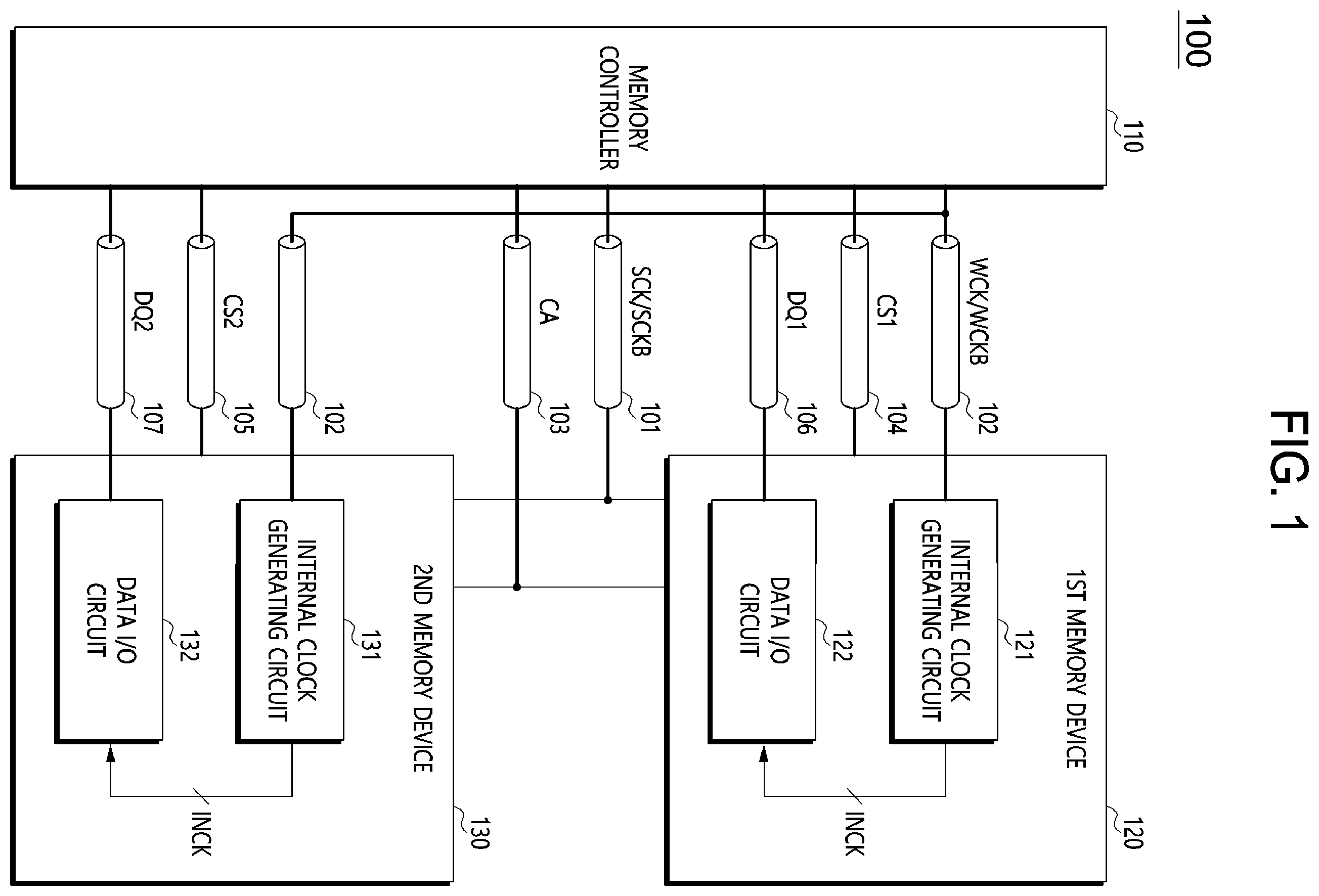 Patent US12332680 — Memory system related to clock synchronization — Figure 1