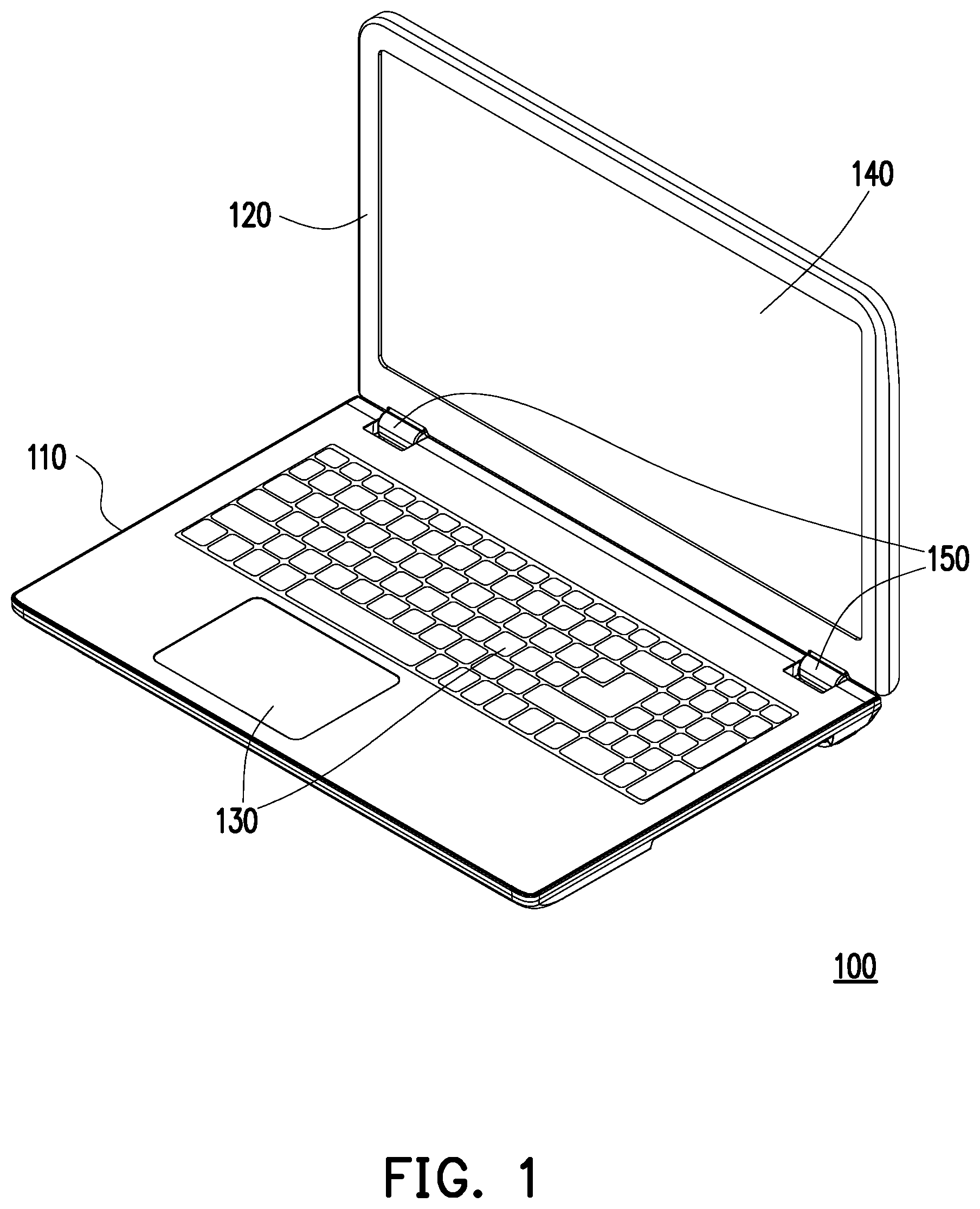 Patent US12332686 — Housing structure of portable electronic device — Figure 1