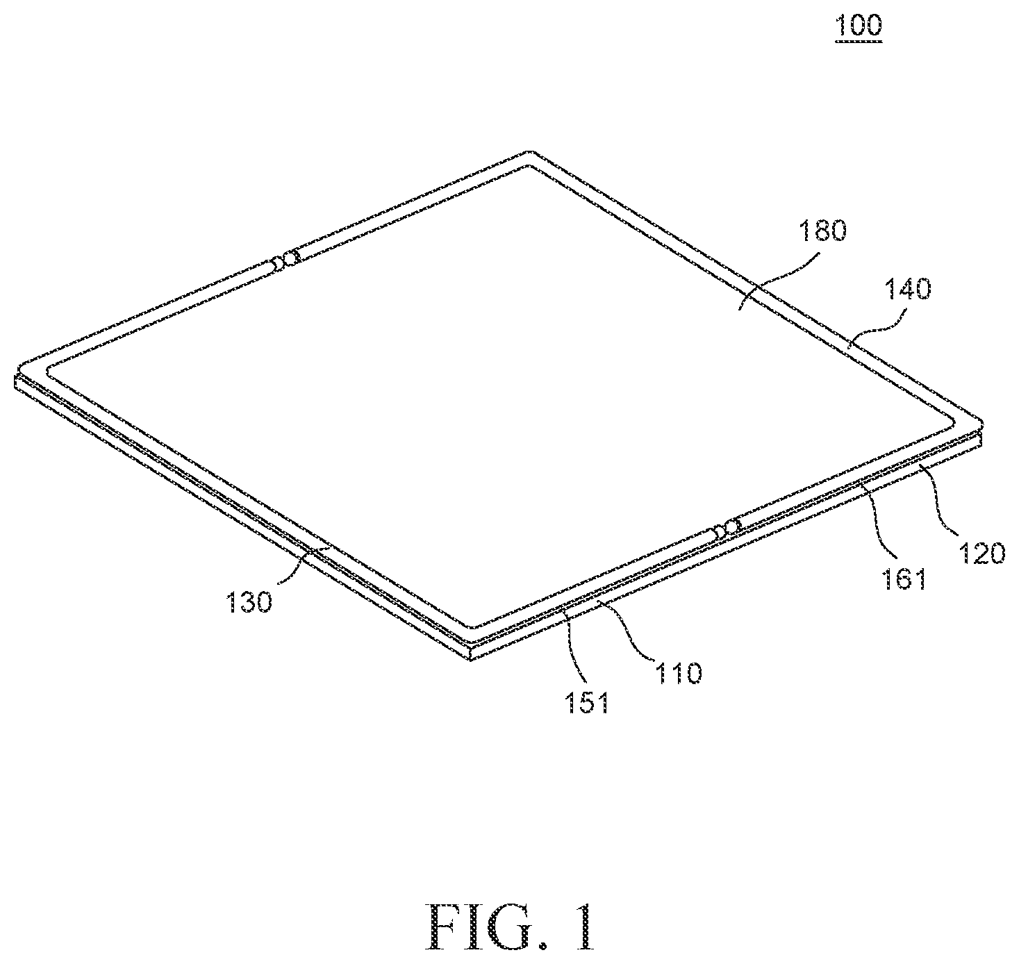 Patent US12332700 Figure 1 – Foldable display device