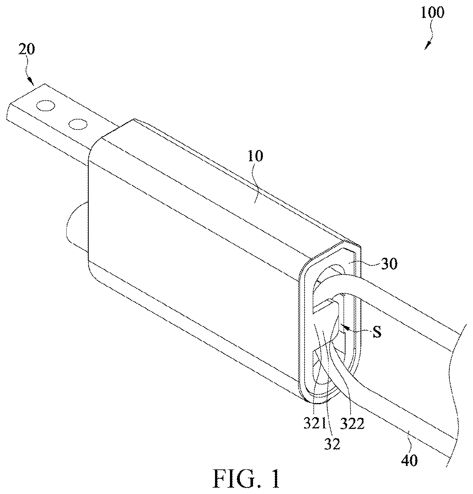 Patent US12332704 — Connecting structure — Figure 1