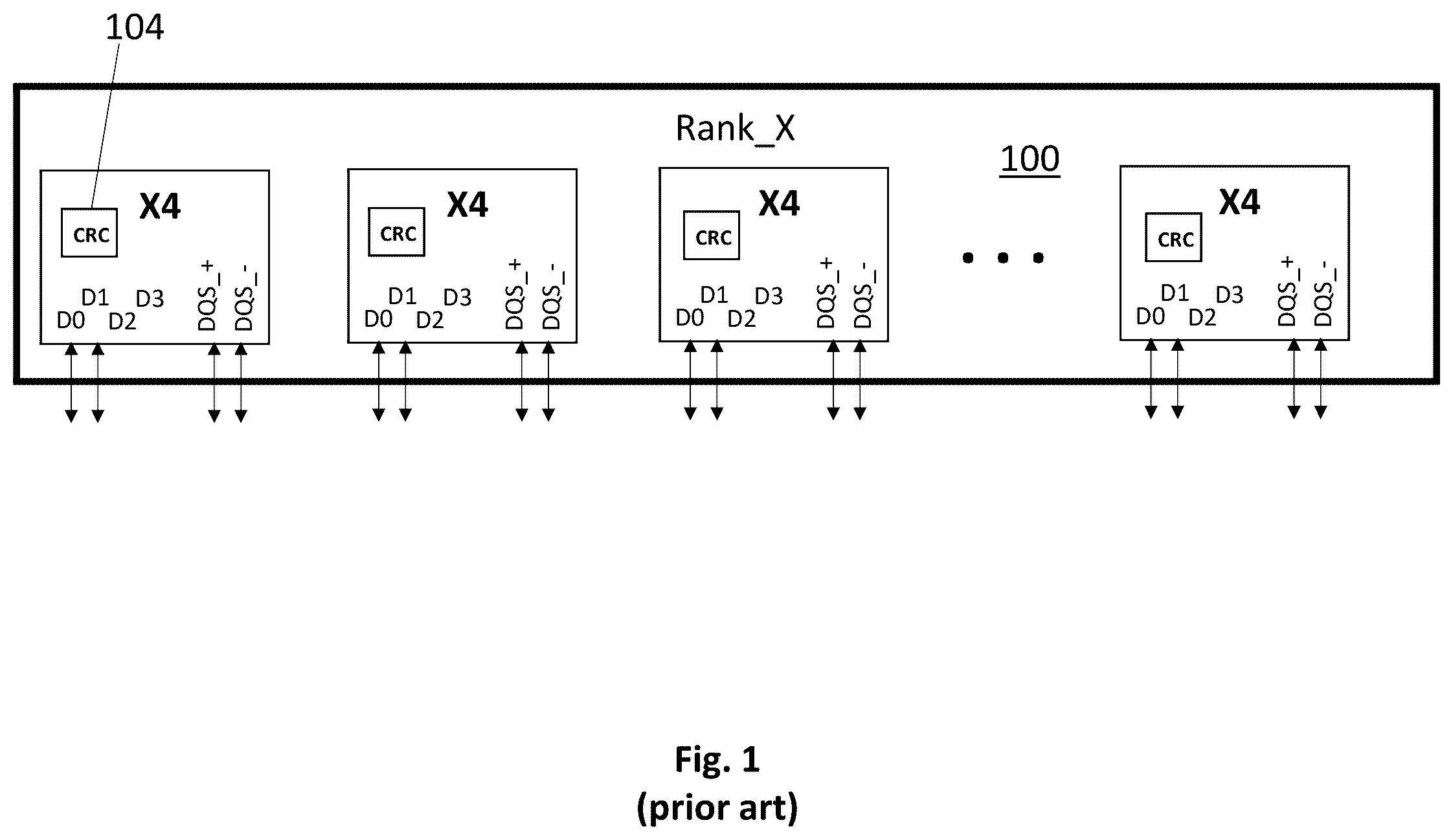 Patent US12332739 — Buffer that supports burst transfers having parallel CRC and data transmissions — Figure 1