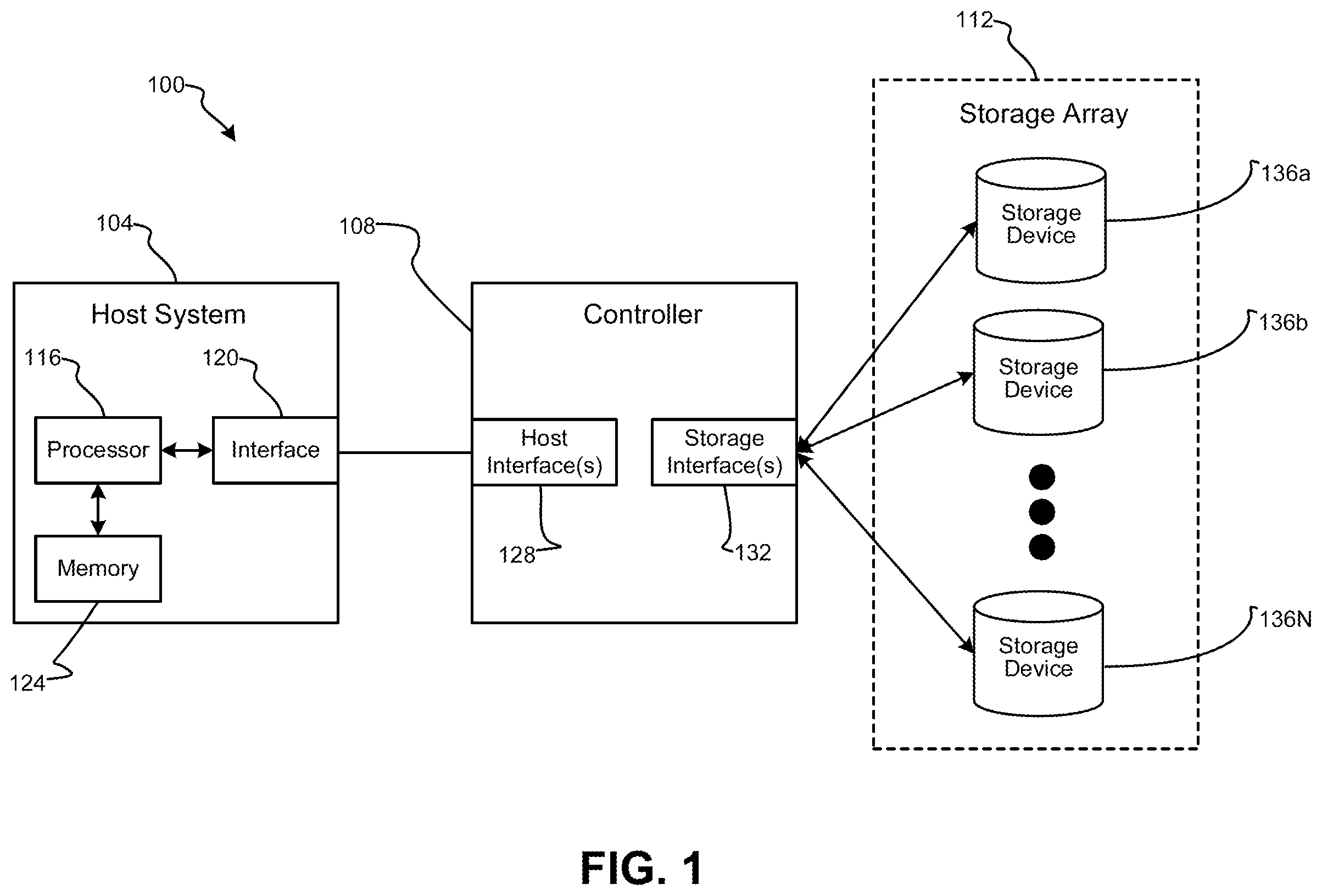 Patent US12332744 — Method and system for media error recovery — Figure 1