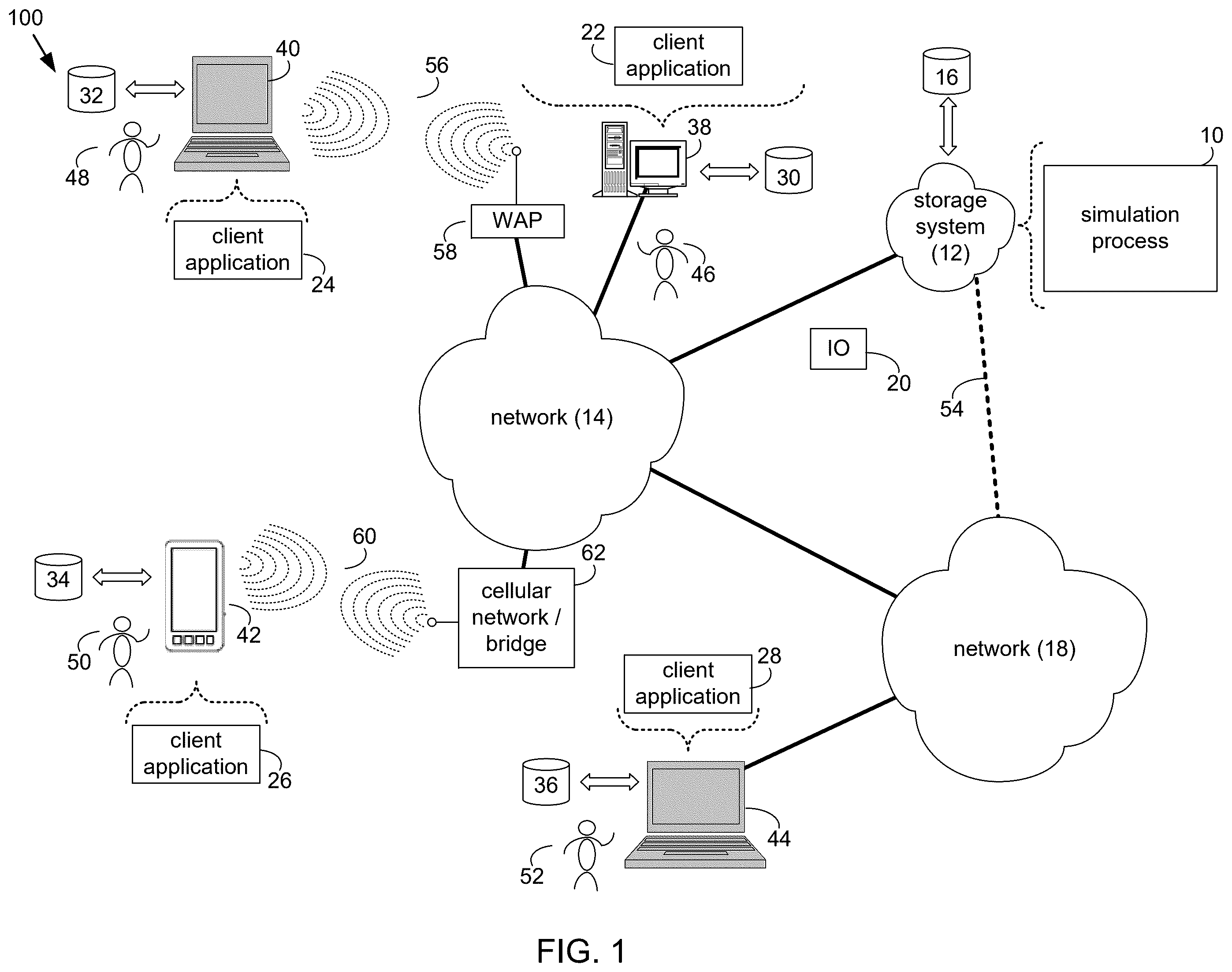 Patent US12332773 Figure 1 – System and method for simulating large capacity configurations in storage systems