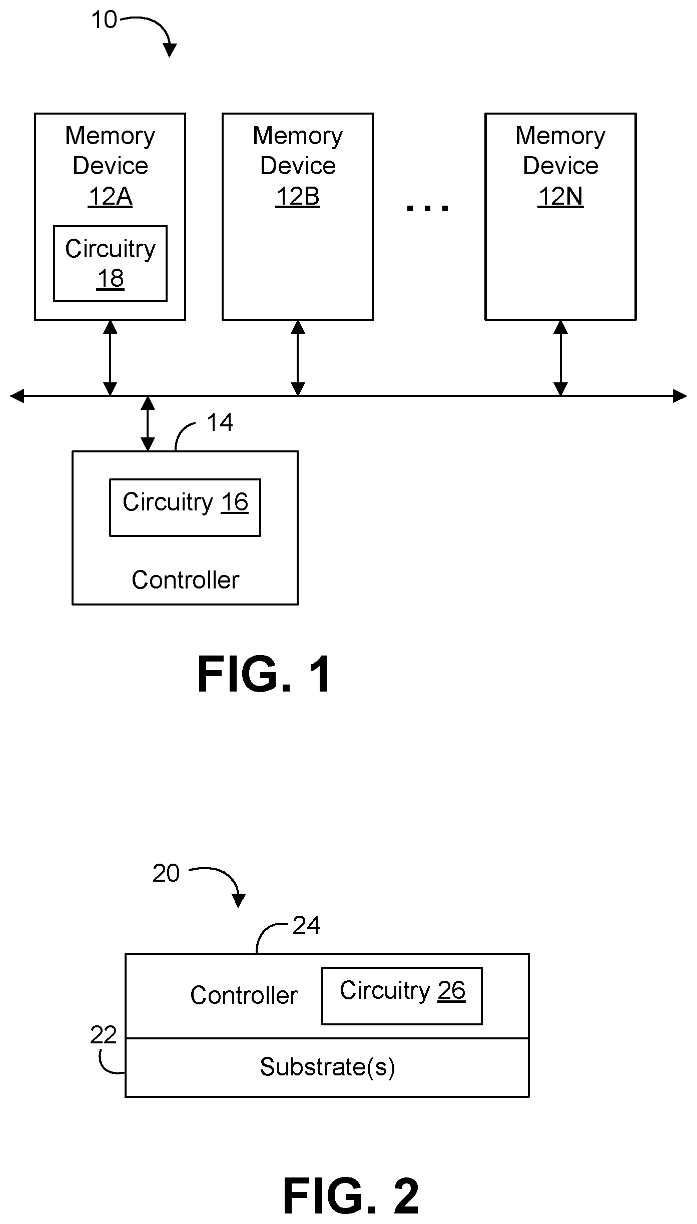 Patent US12332812 — Memory device manageability bus — Figure 1